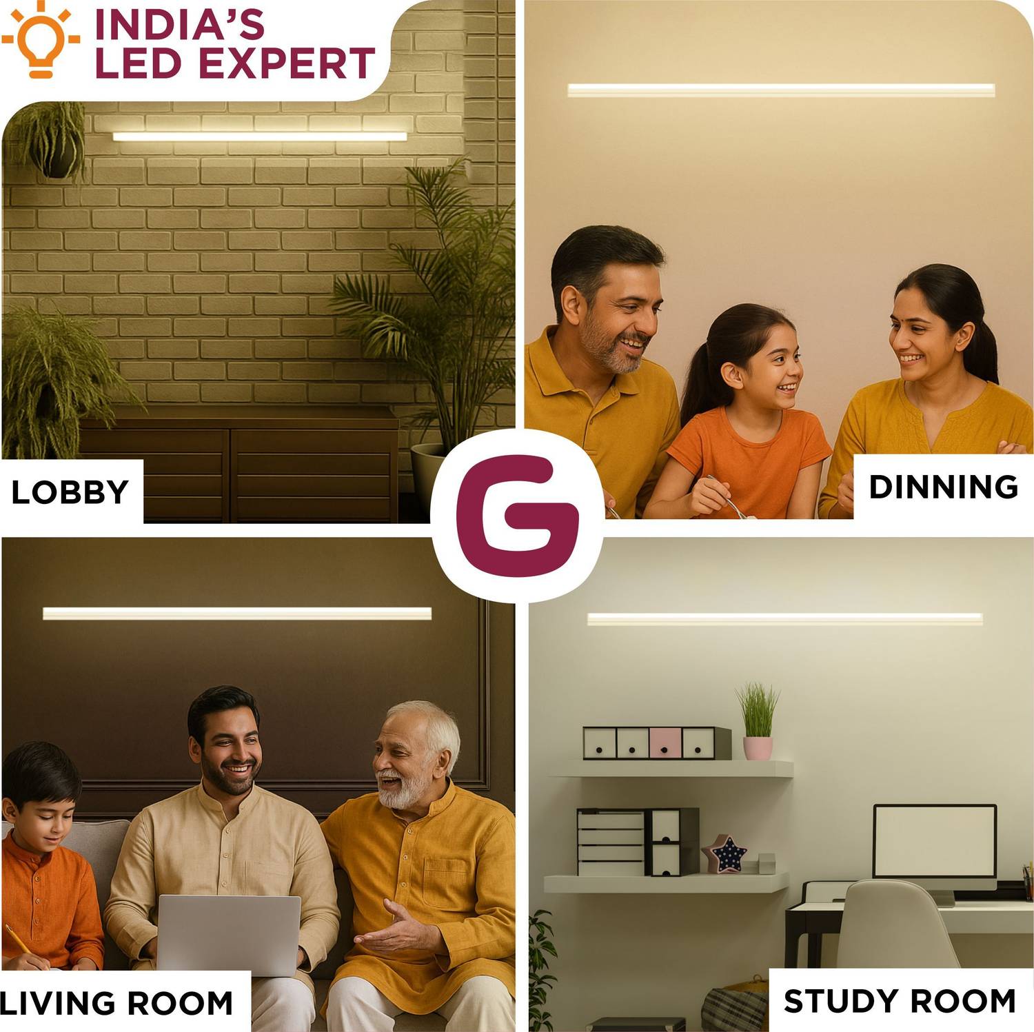 GOURAV Lotus 4 Feet Warm White Tube Light - Image 5