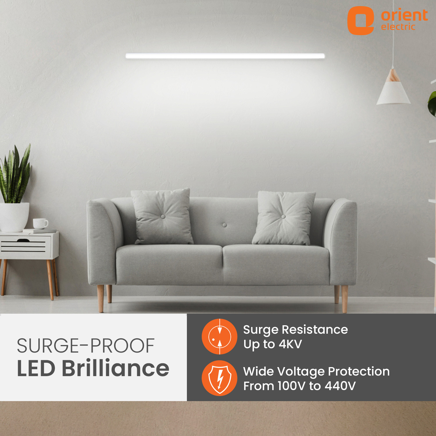 Image of Orient Electric ‎Grace Delite Batten 36 W 110 cm Tube Light (White)