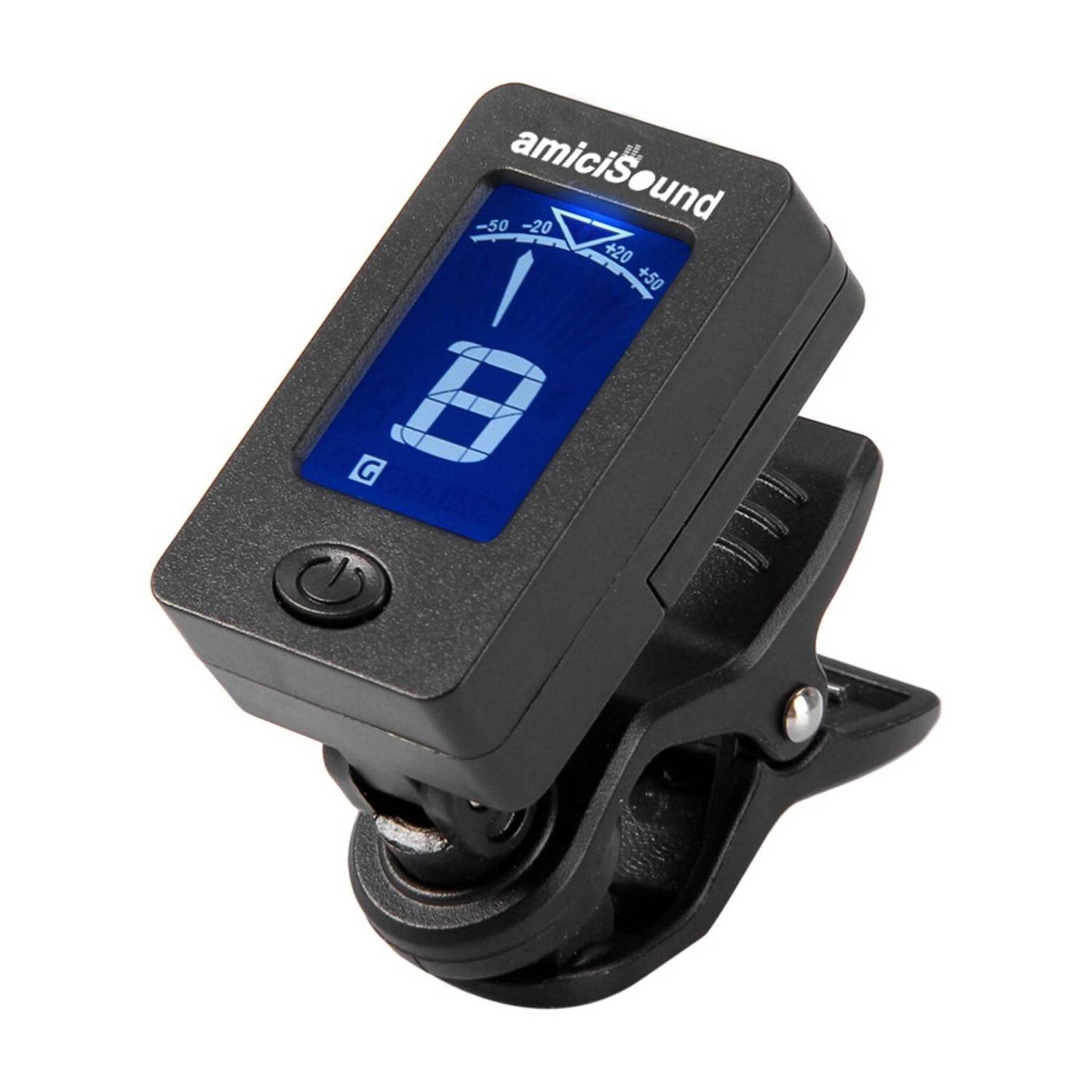 amiciSound Digital LCD Display Automatic Clip-On Tuner for Chromatic Guitar Bass, Violin, Ukulele Automatic Digital Tuner