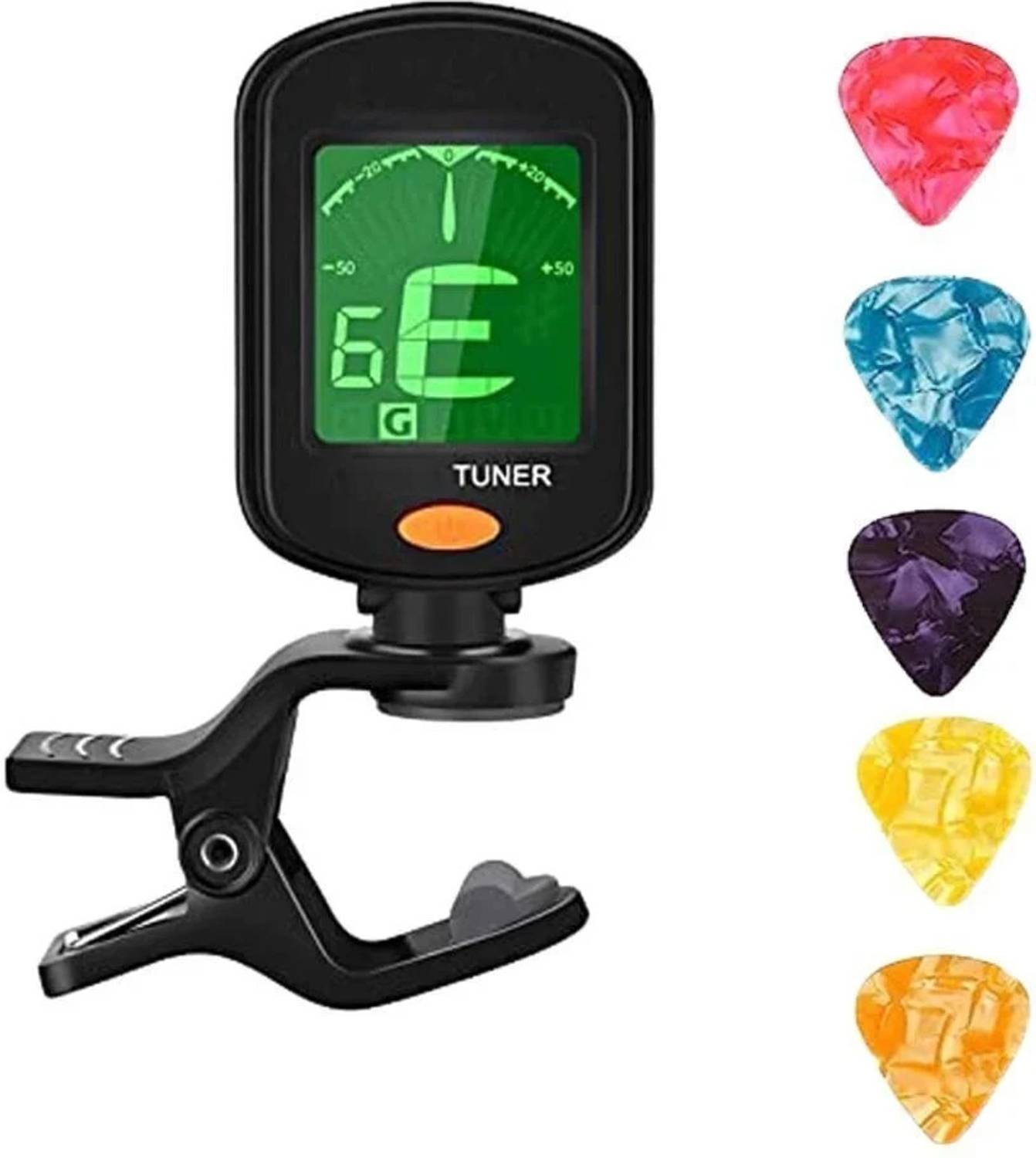 AMG Music Guitar Tuner Clip on Chromatic Digital Tuner for Acoustic Guitar Electric Guitar Automatic Digital Tuner