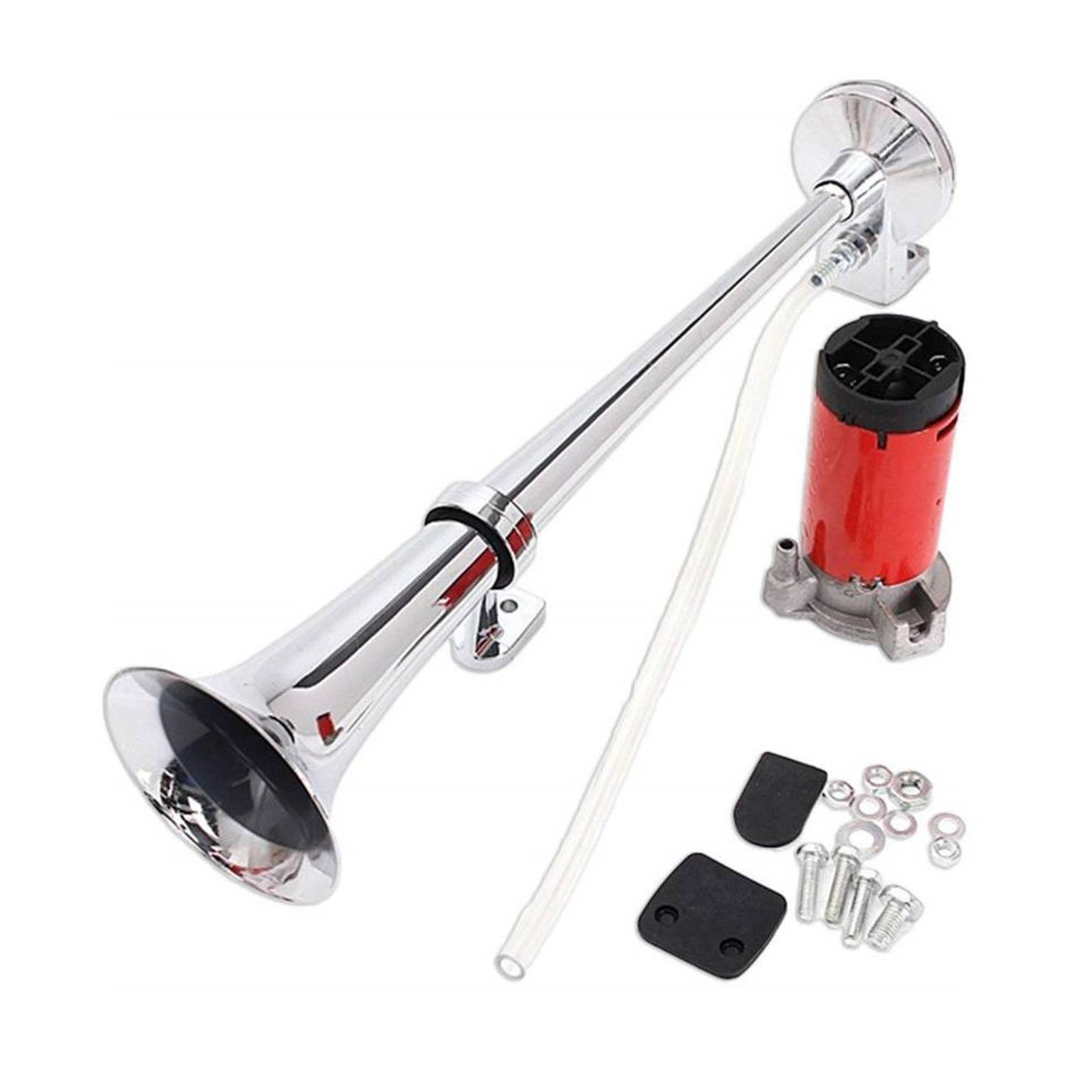 Auto MT 12V Single TRAIN Trumpet Air-Horn Single Trumpet And Compressor Powerful Loud. Spring Leaf