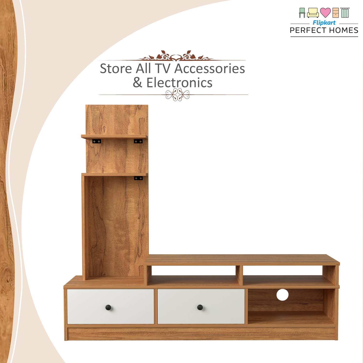 Image of Flipkart Perfect Homes Sirena Engineered Wood TV Entertainment Unit