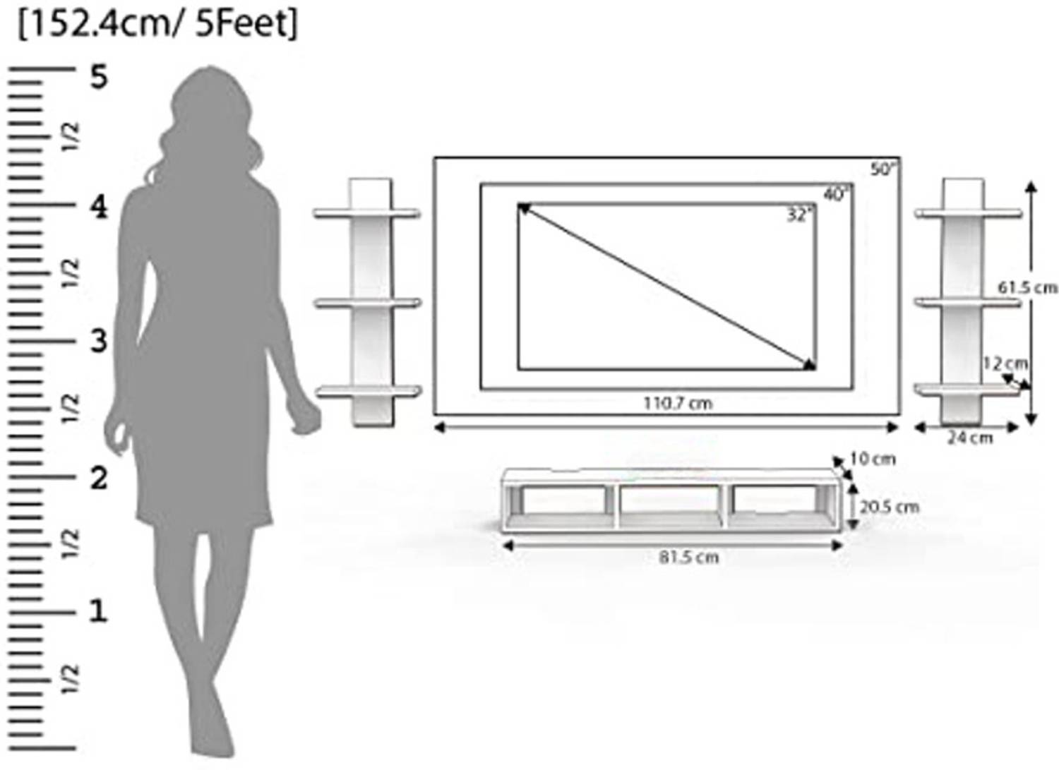 Artival Crafts 32" TV Entertainment Shelf - Image 4