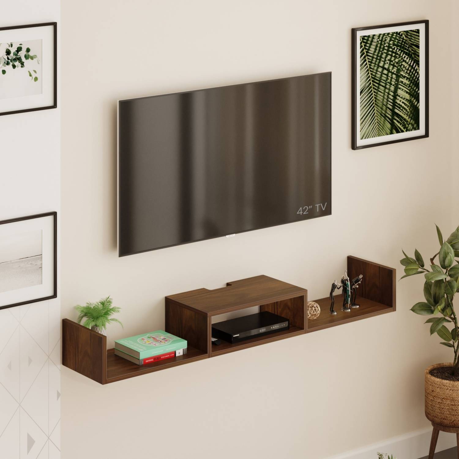 BLUEWUD Aero TV Unit Set Top Box Stand/TV Cabinet with Shelves For Living room Bedroom Engineered Wood TV Entertainment Unit