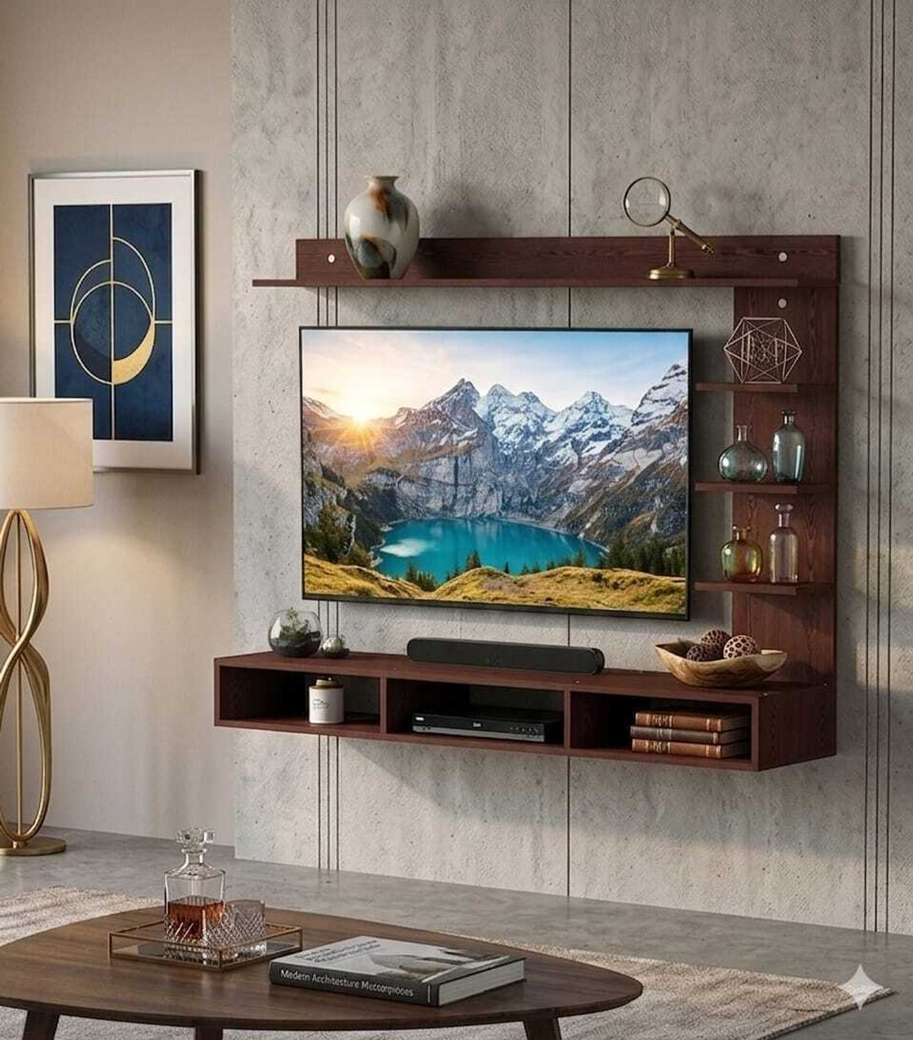 Image of MULTYBUY Solid Wood TV Entertainment Unit
