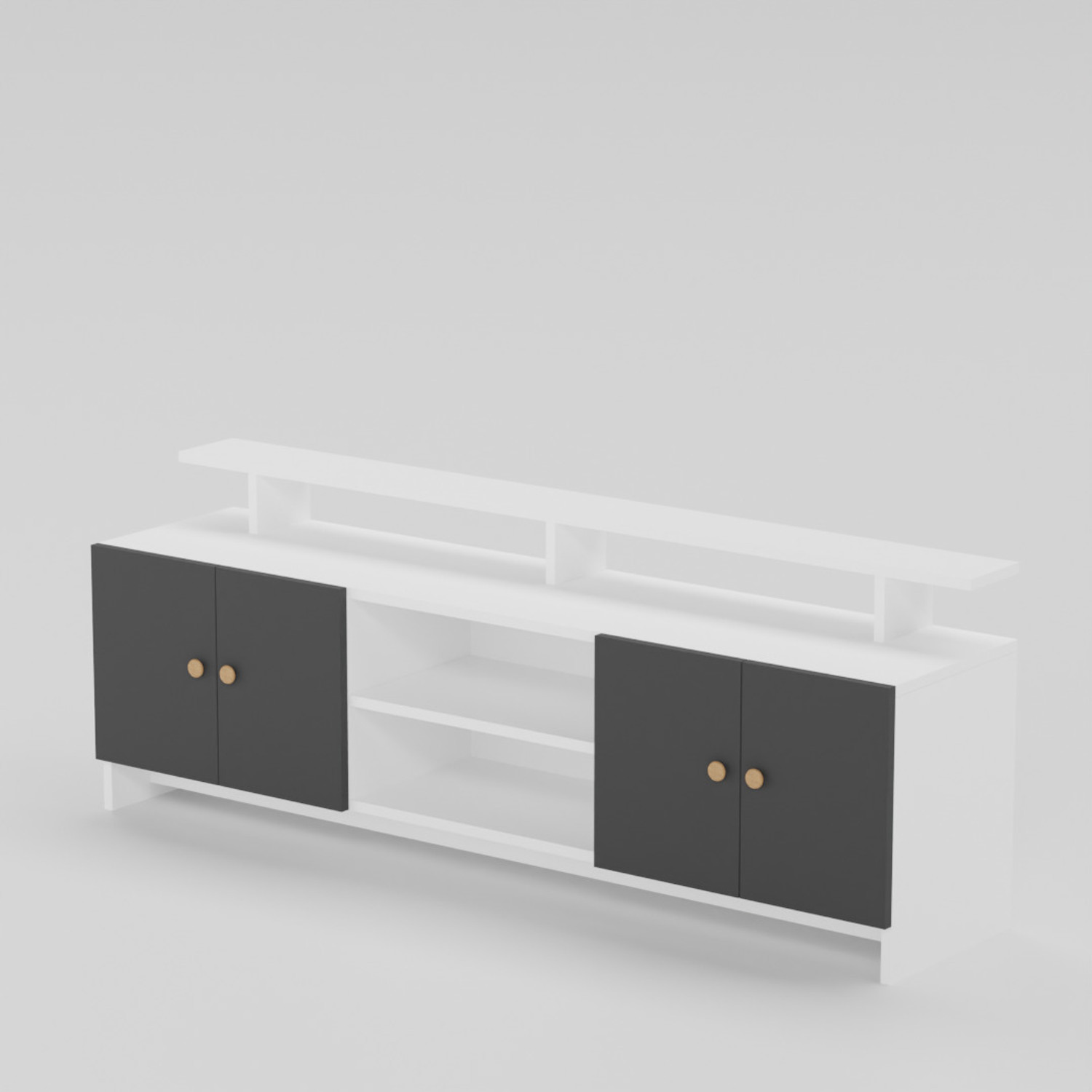 Image of Ansicraft TV Unit for Living Room | TV Cabinet Stand Table Home Furniture | Living room Engineered Wood TV Entertainment Unit