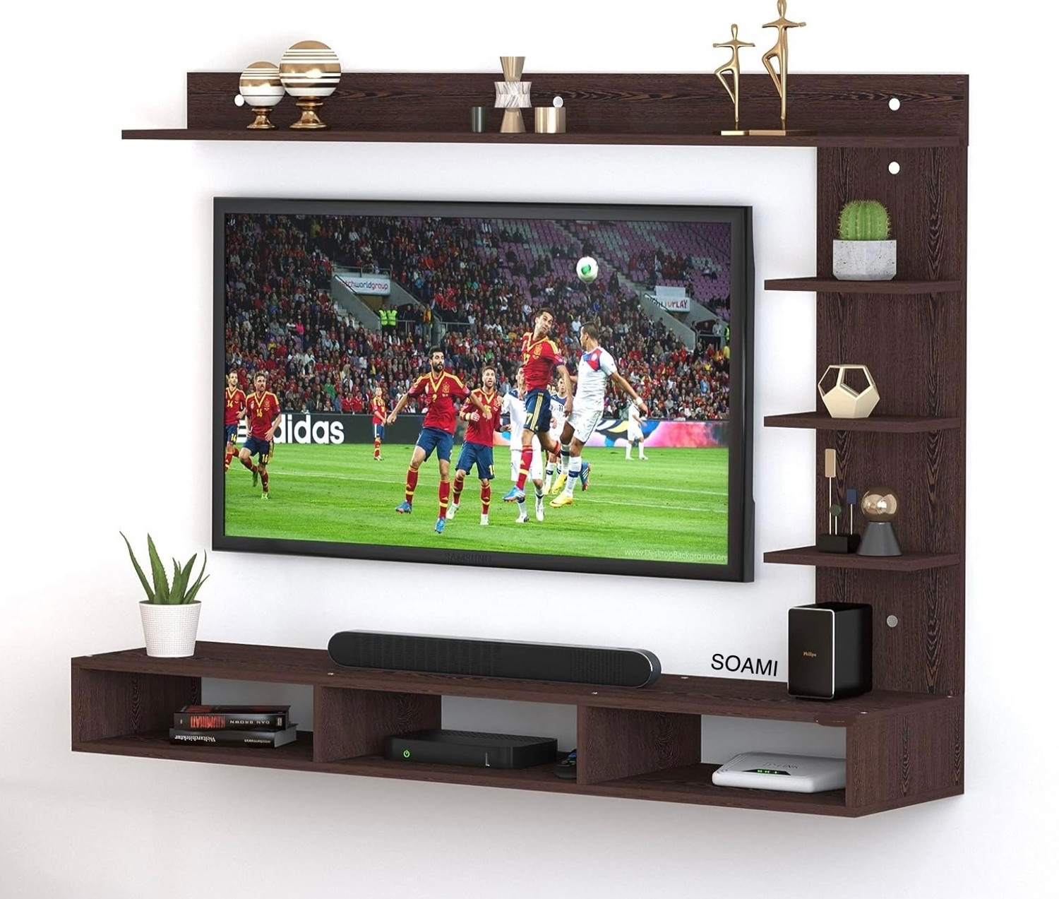 Image of YPG CRAFT TV CABINET UNIT TV ENTERTAINMENT UNIT 50 INCH TN /WHITE Engineered Wood TV Entertainment Unit