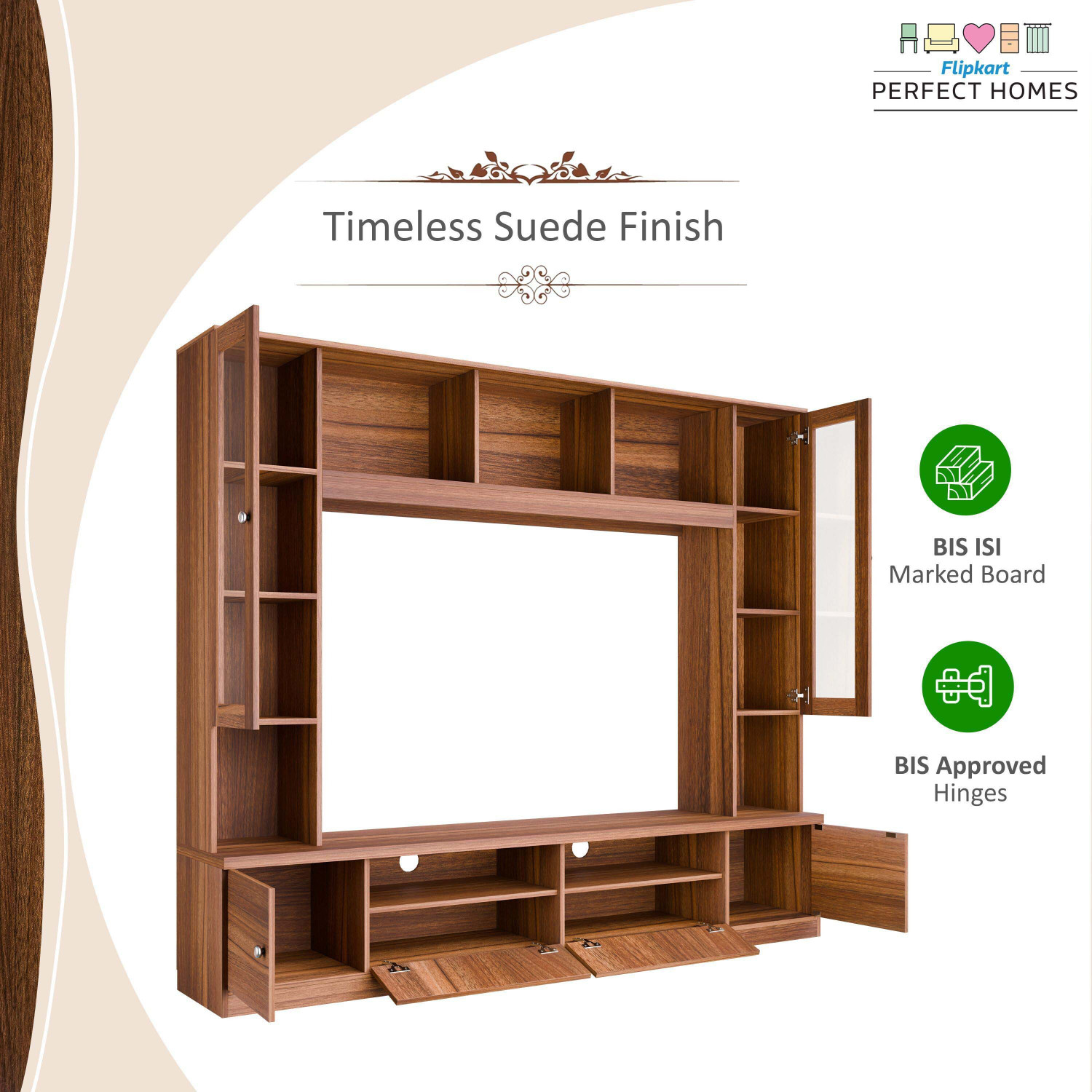 Image of Flipkart Perfect Homes Webster Engineered Wood TV Entertainment Unit