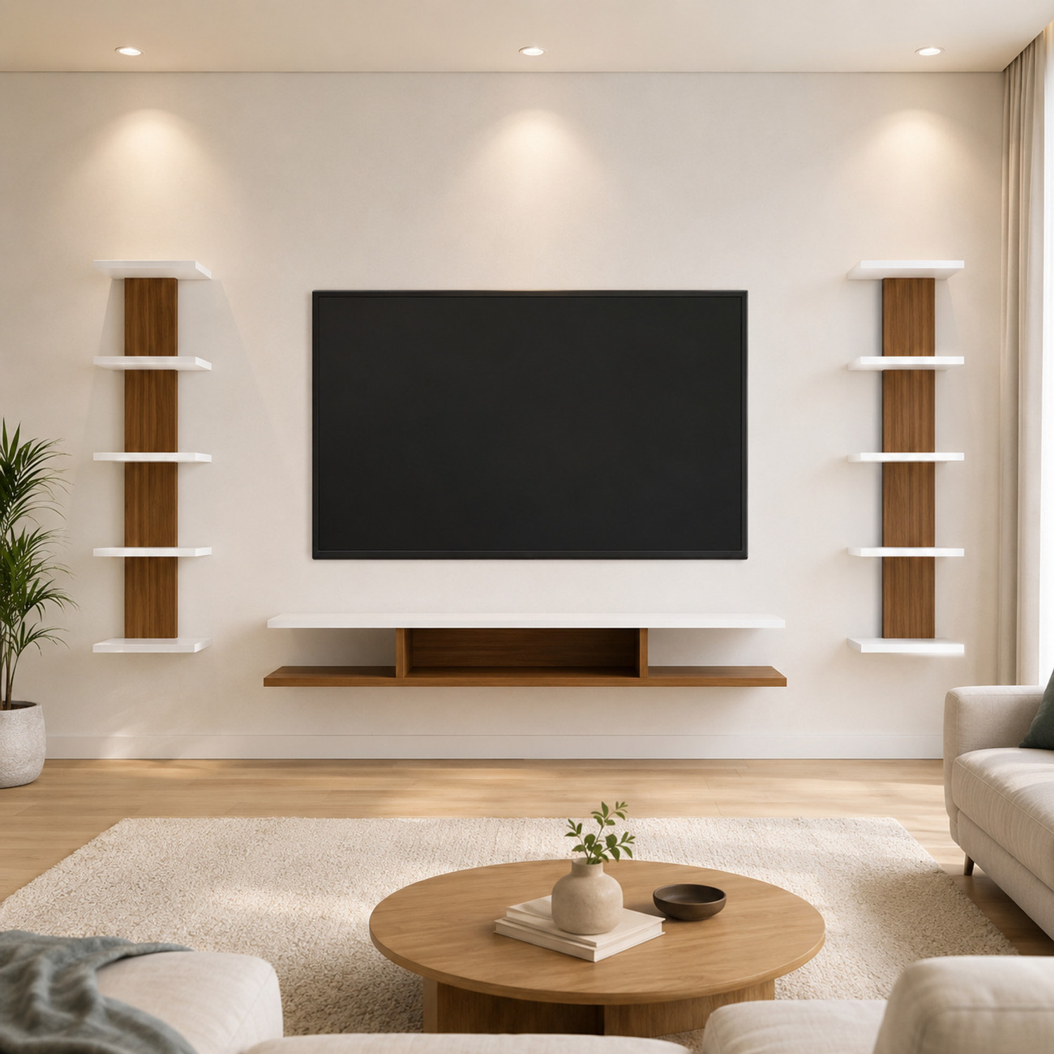 Image of MD Furniturs Tv Cabinet Entertainment Series Engineered Wood TV Entertainment Unit