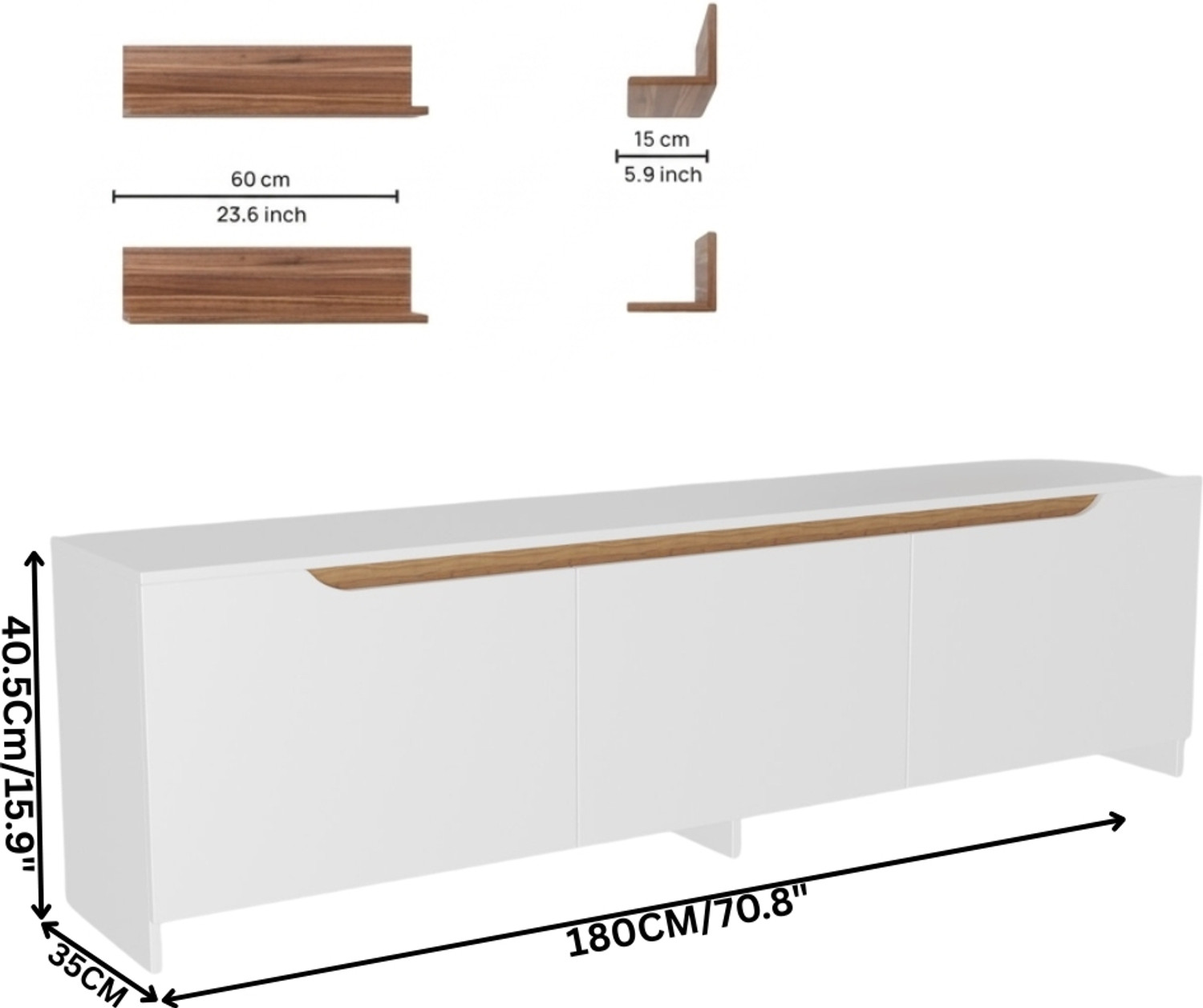 Image of Spyder Craft Matte Finished Tv Unit stand Cabinet With Storage Engineered Wood TV Entertainment Unit