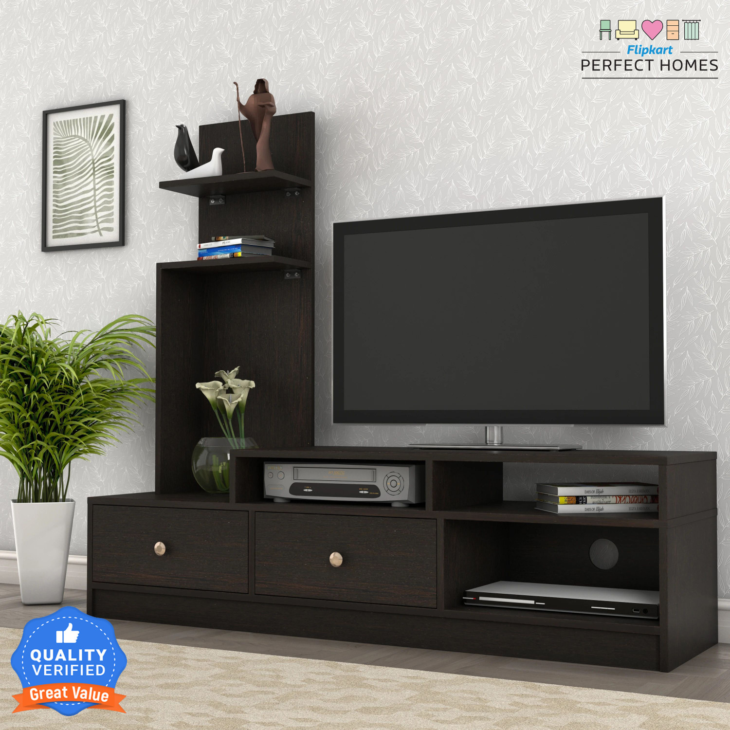 Image of Flipkart Perfect Homes Sirena Engineered Wood TV Entertainment Unit