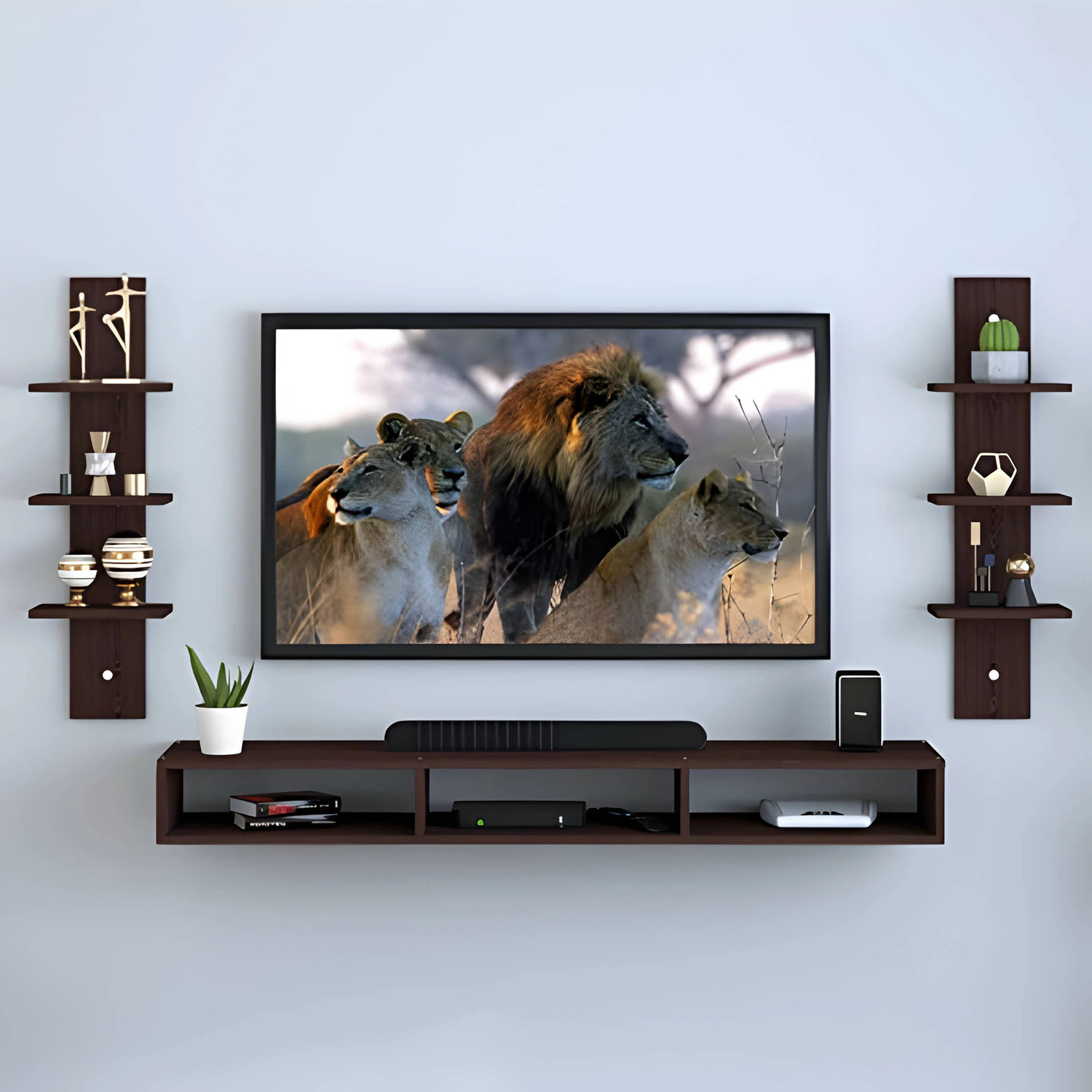 Image of Artival Crafts MDF TV Unit for 32 Inch LED TV | Modern Entertainment Center with Storage Engineered Wood TV Entertainment Unit