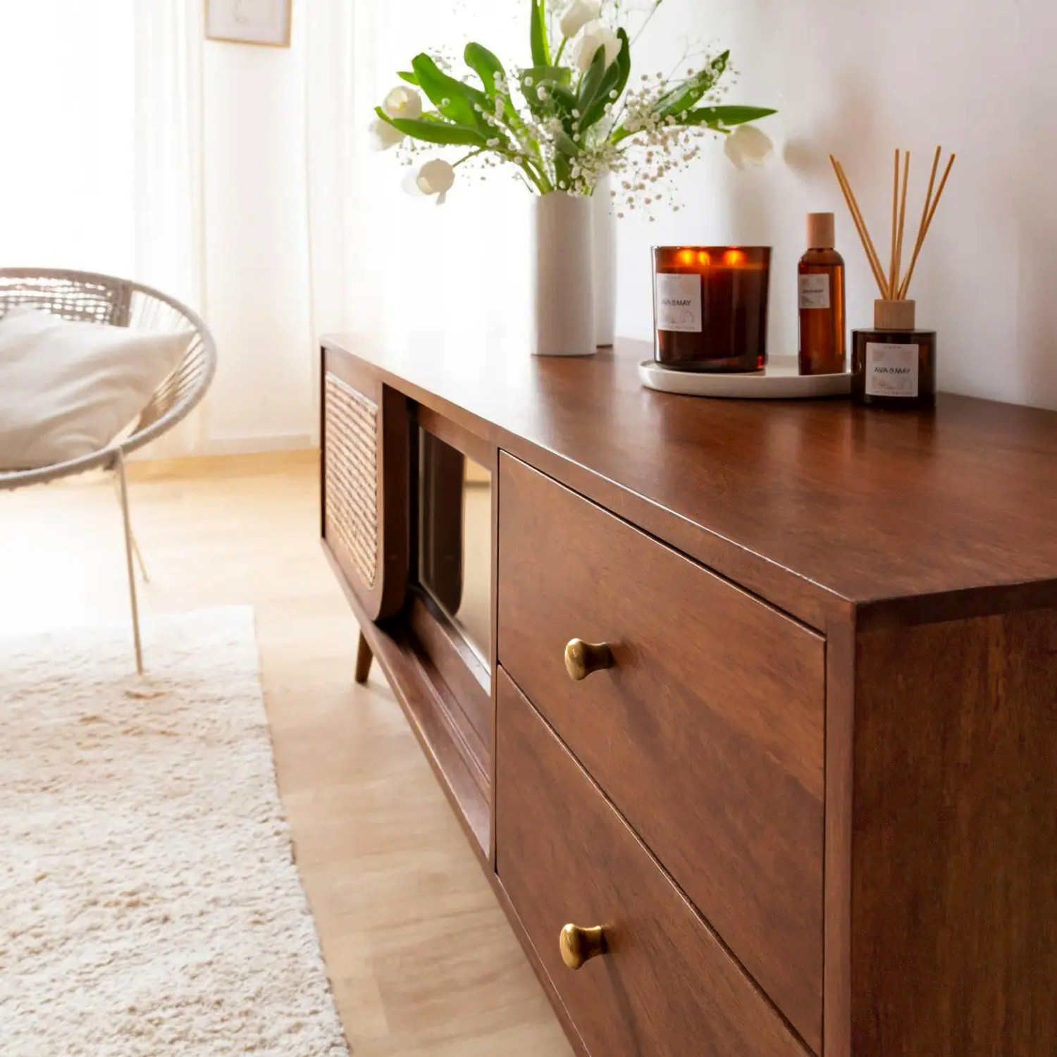 Image of THE ATTIC KL-2267H Solid Wood TV Entertainment Unit