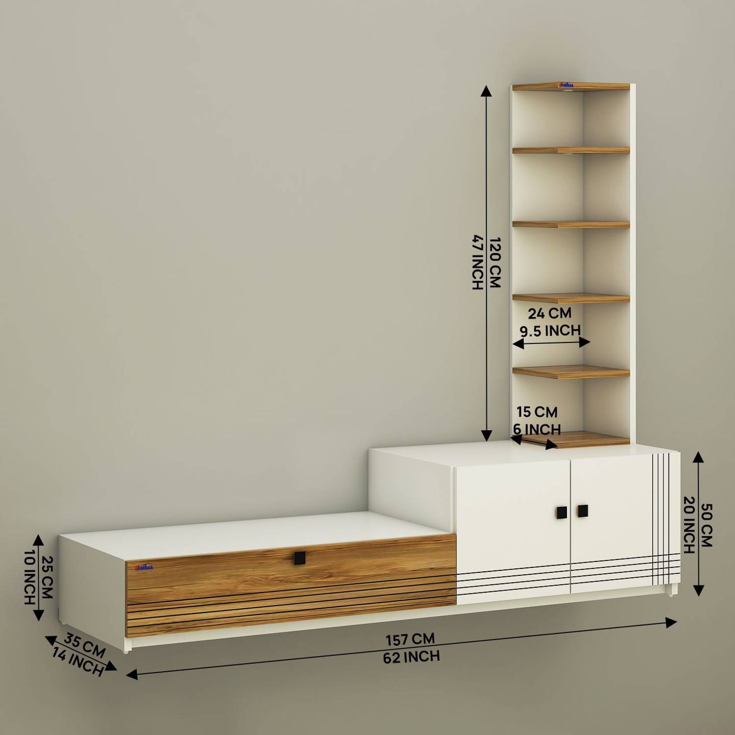 ANIKAA KLYRA TV Unit Cabinet with LED Light - Image 5
