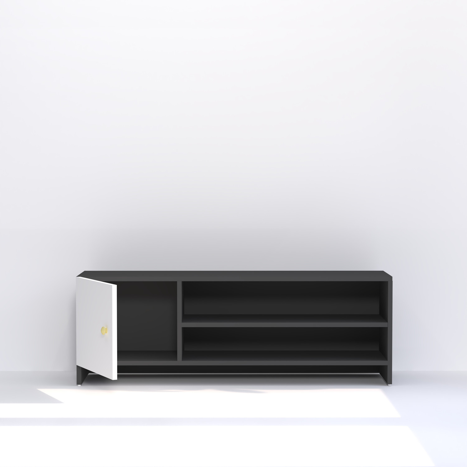 Image of Spyder Craft Modern Engineered Wood TV Unit with Open & Closed Storage for Living Room Engineered Wood TV Entertainment Unit