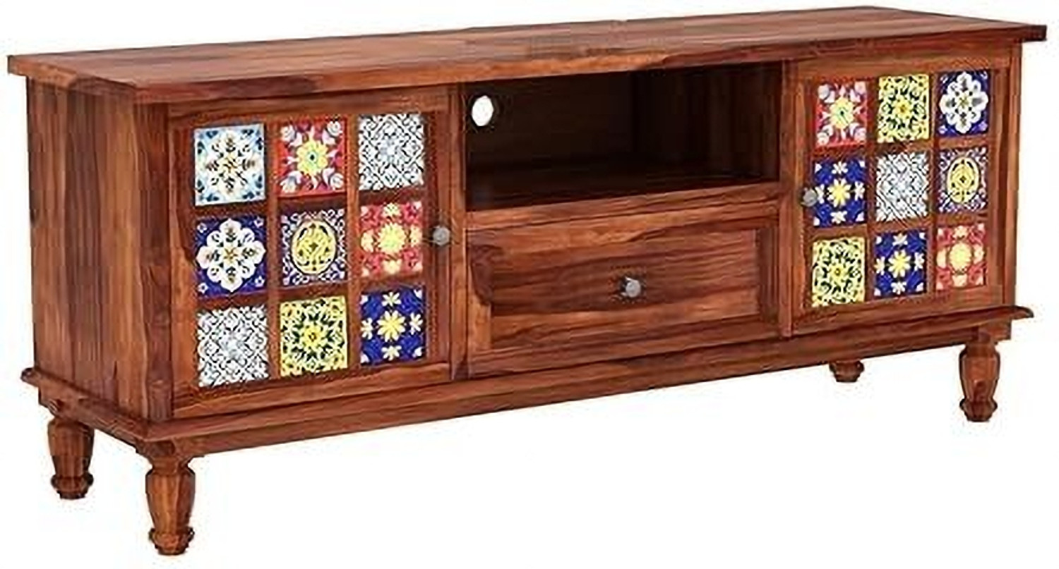 Image of AARAMWEAR Heritage Tile Series Engineered Wood TV Entertainment Unit