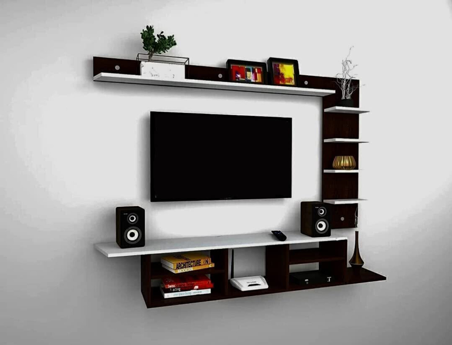 Image of TheGoodLuck 32 to 75 Inches TV Unit TV Stand TV Cabinet Engineered Wood TV Entertainment Unit