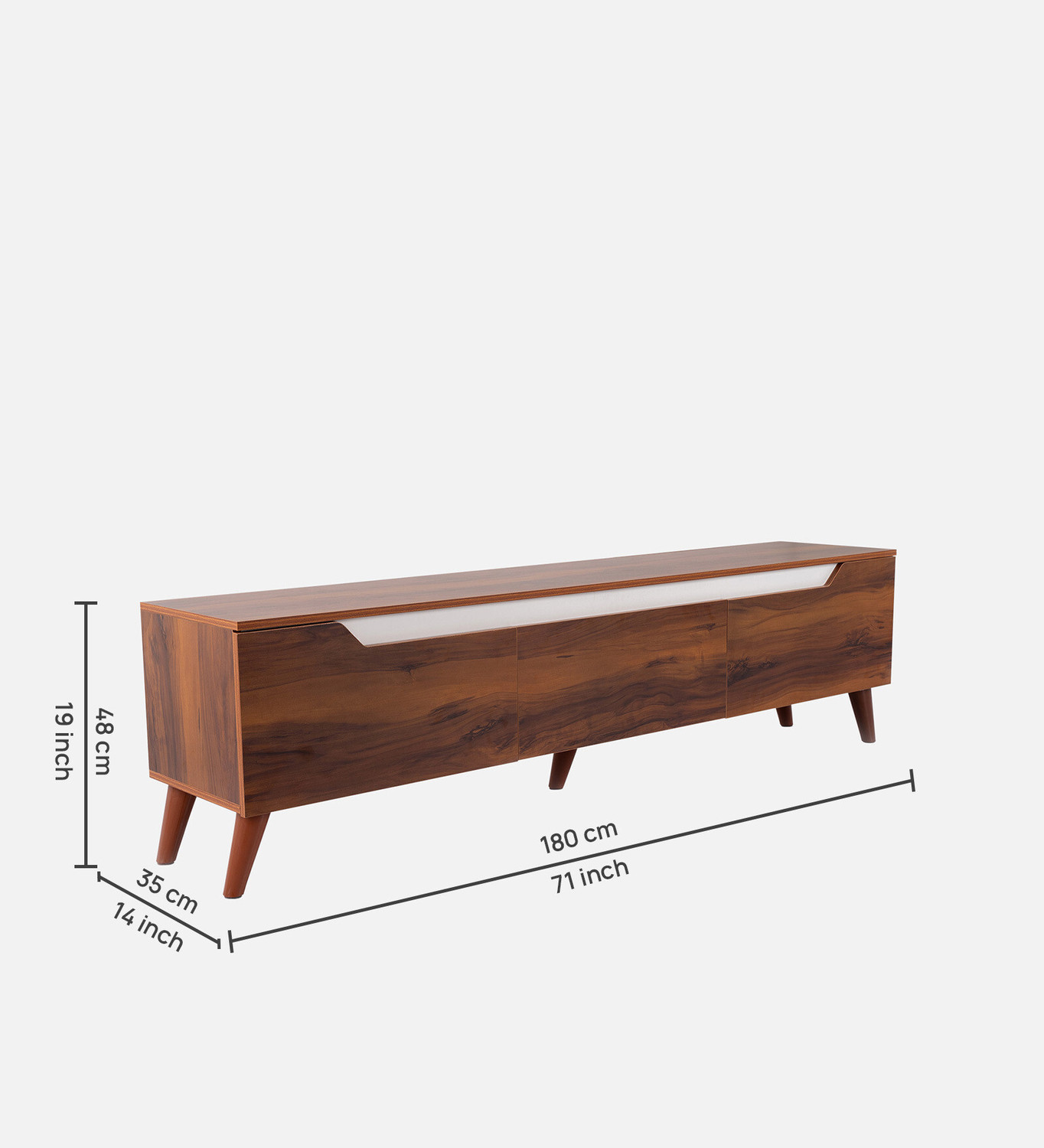 Image of Mintwud from Pepperfry Ume Wooden Tv Unit /Wooden TV Console /Entertainment Unit For Home Engineered Wood TV Entertainment Unit