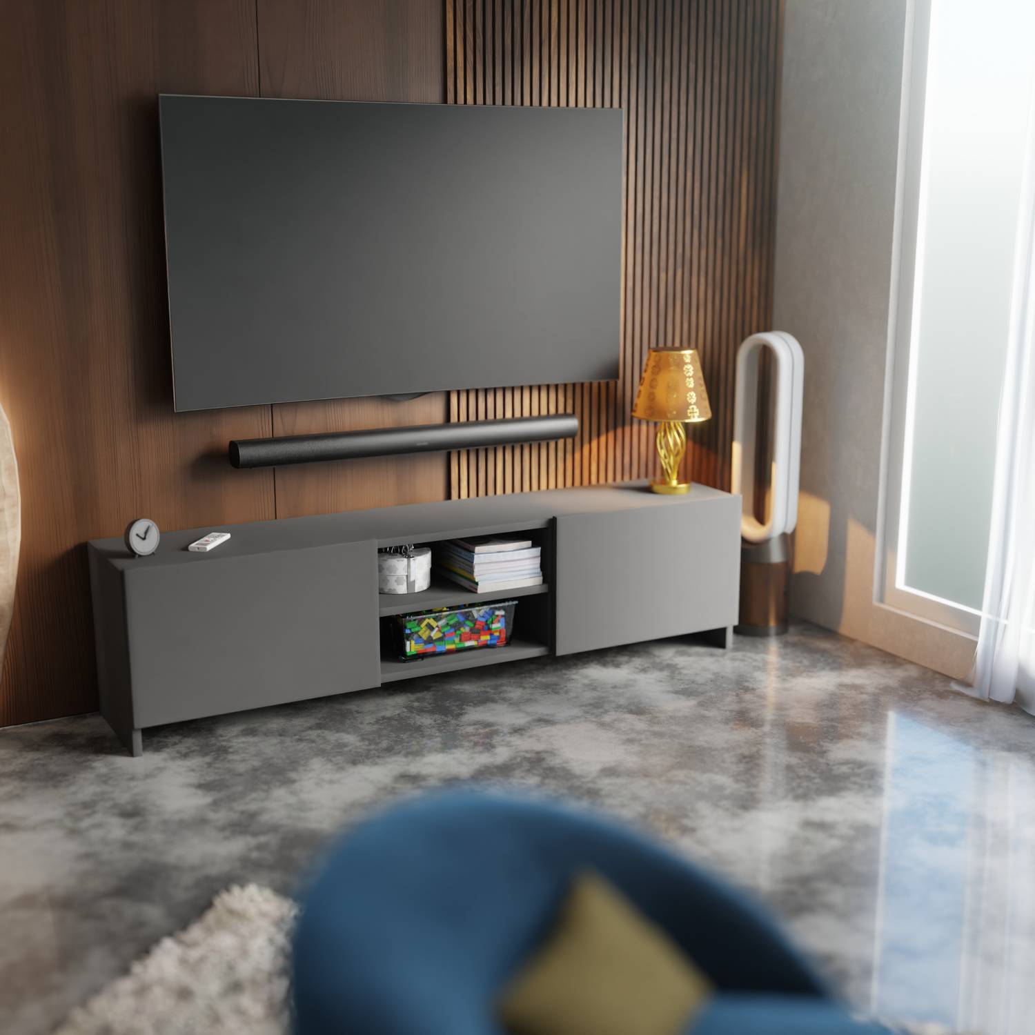 Spyder Craft TV Stand Cabinet with Storage - Image 3