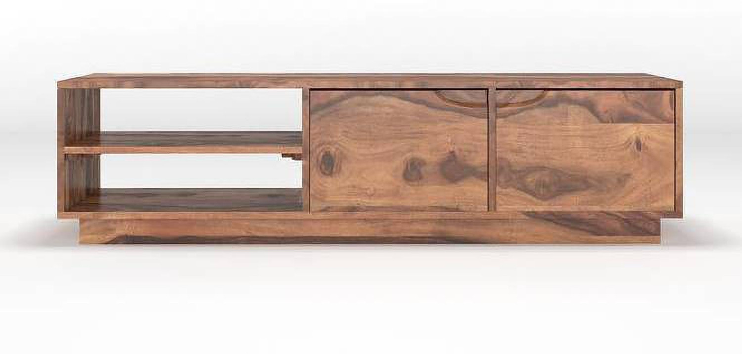 Image of mewar furniture Solid Sheesham Wood Entertainment Tv Unit For Living Room | Solid Wood TV Entertainment Unit