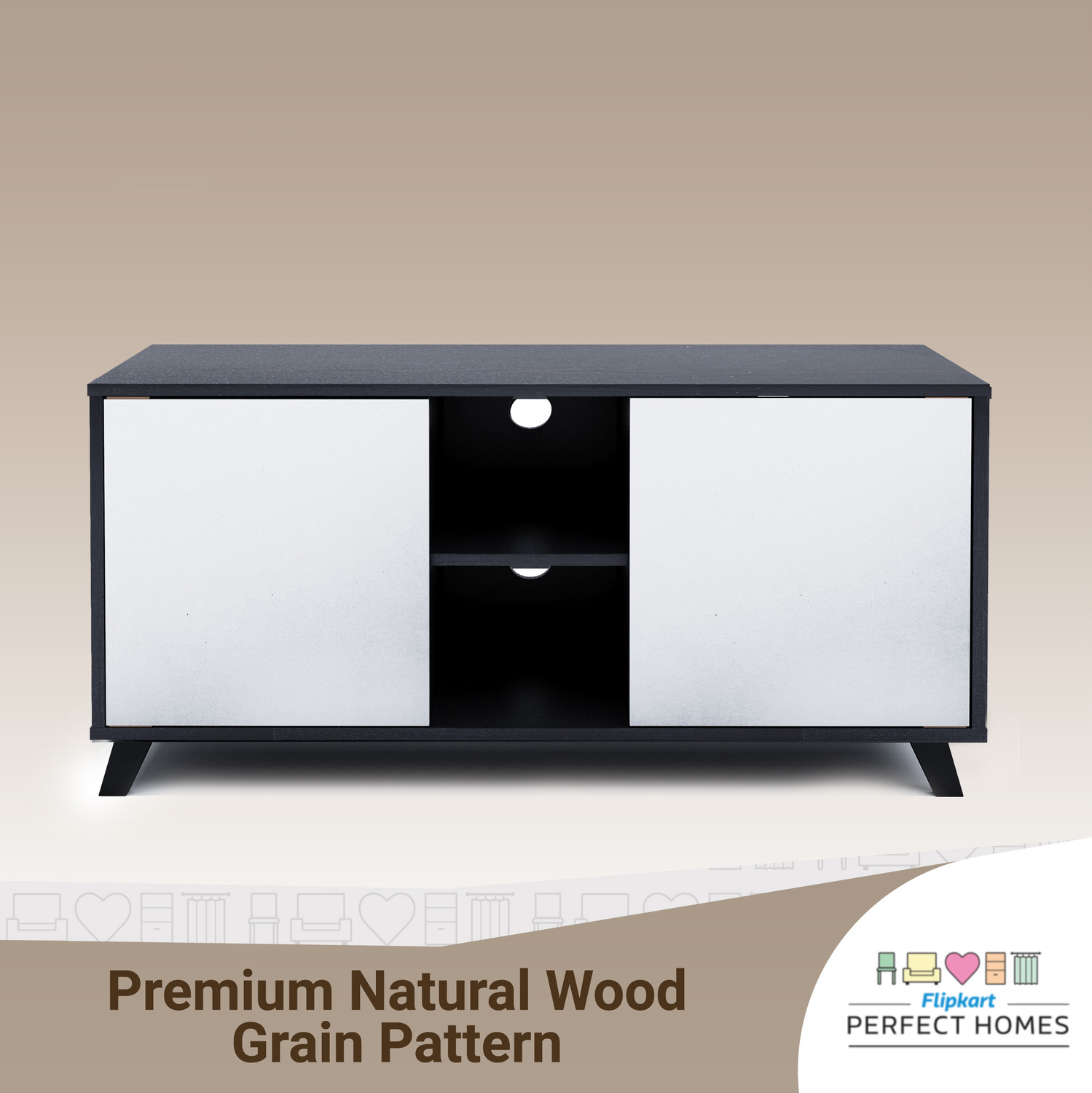 Image of Flipkart Perfect Homes Shelby Engineered Wood TV Entertainment Unit