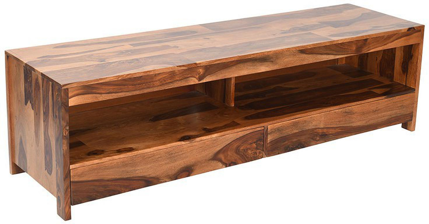 Image of mewar furniture Solid Sheesham Wood Entertainment Tv Unit For Living Room | Solid Wood TV Entertainment Unit