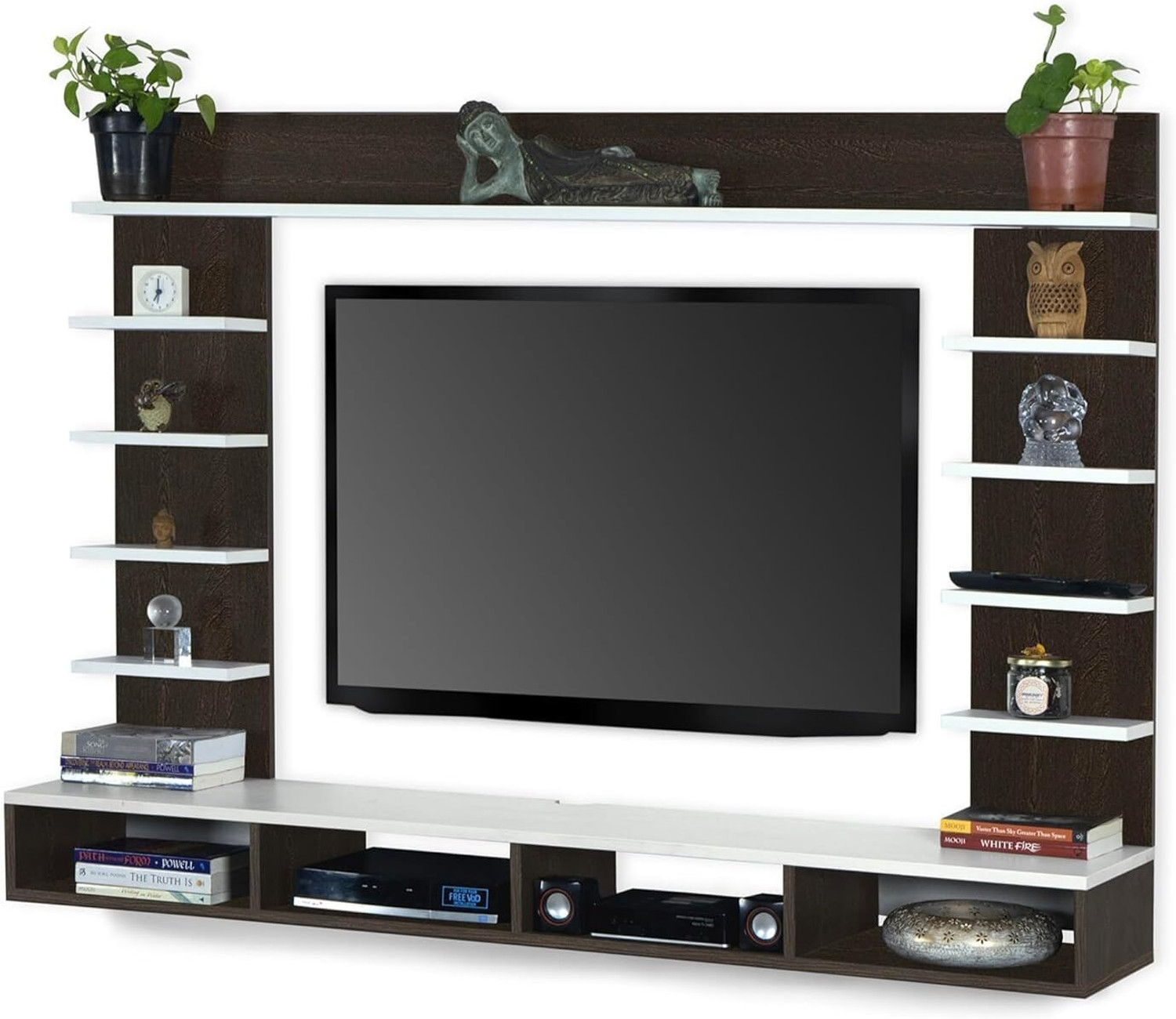 Image of STUFFBOX Engineered Wood Wall Mount tv unit, tv stand Engineered Wood TV Entertainment Unit