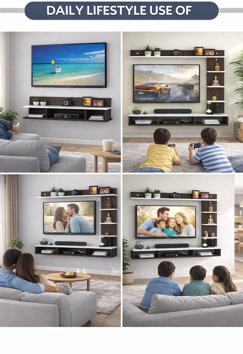 Image of Shivi Aanaya Enterprises CS 02 Engineered Wood TV Entertainment Unit
