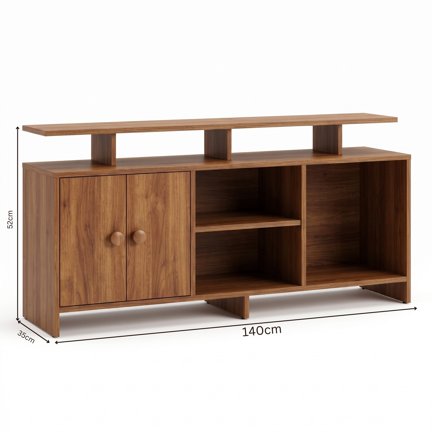 Image of Spyder Home Decore Matte Finish TV Entertainment Unit Stand for Living Room Engineered Wood TV Entertainment Unit