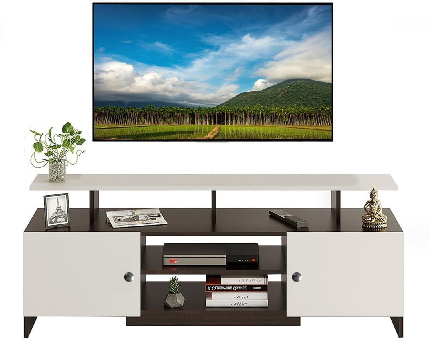 Image of Buildream Engineered Wood Tv Unit for Living Room Floor Standing Tv Cabinet Engineered Wood TV Entertainment Unit