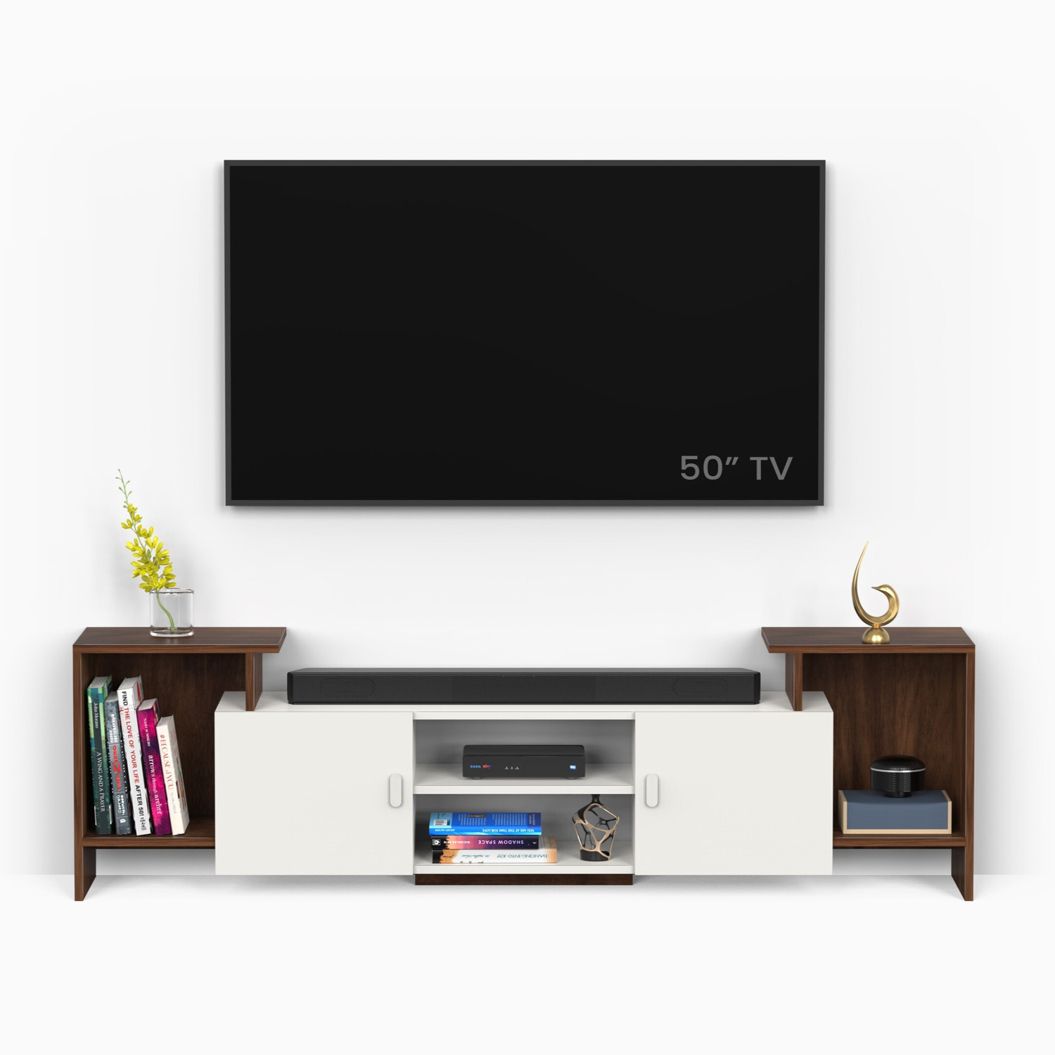Image of BLUEWUD Engineered Wood TV Entertainment Unit