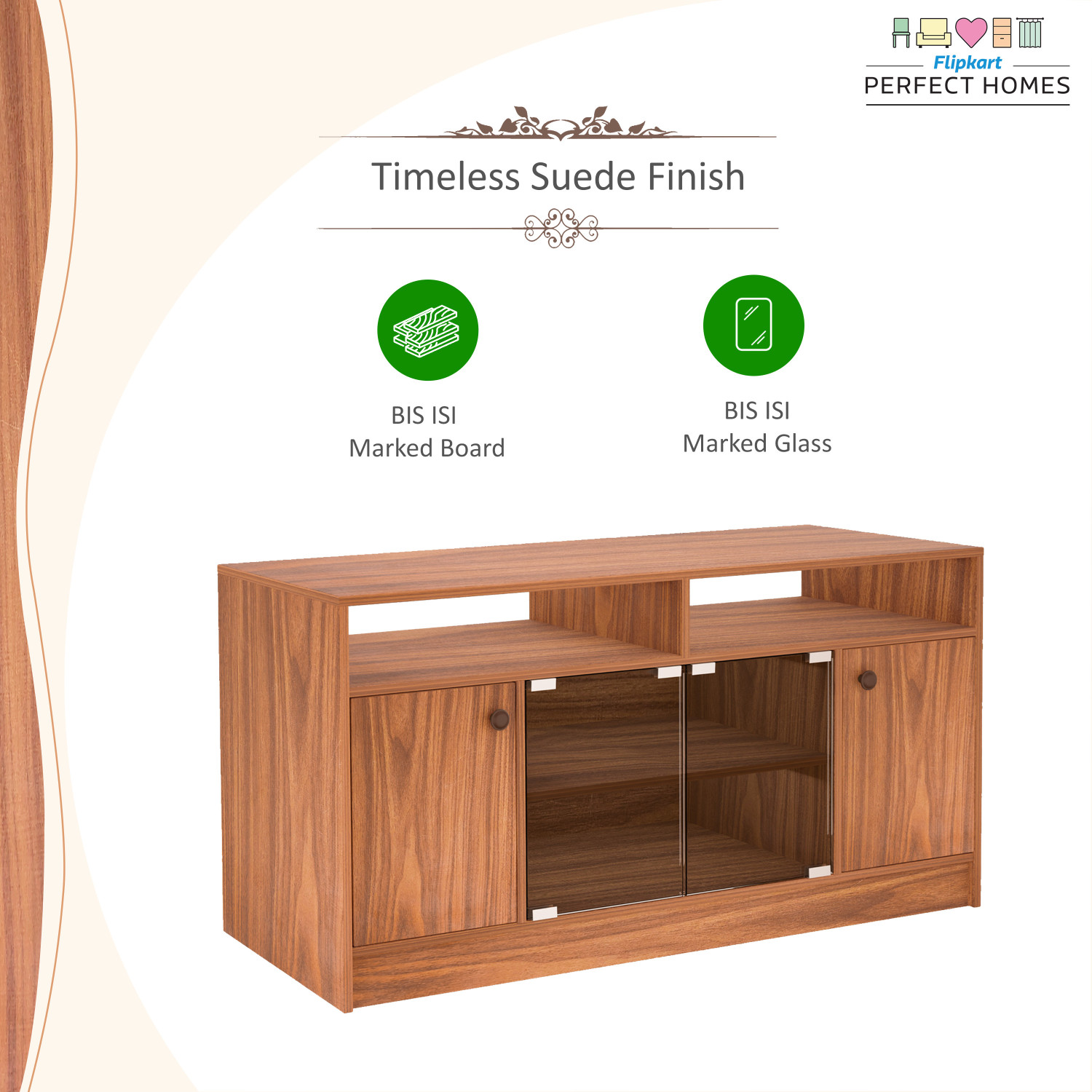 Image of Flipkart Perfect Homes Phonox Engineered Wood TV Entertainment Unit