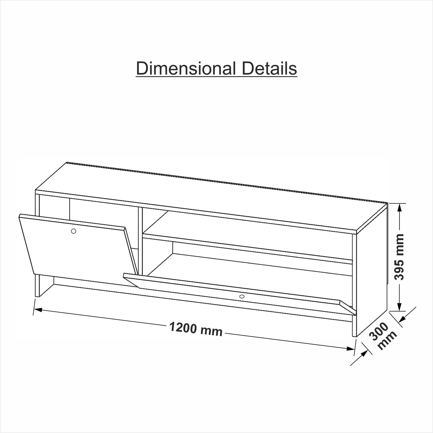 Image of Flipkart Perfect Homes Modern Engineered Wood TV Unit Cabinet with Storage for Living Room, Bedroom Engineered Wood TV Entertainment Unit