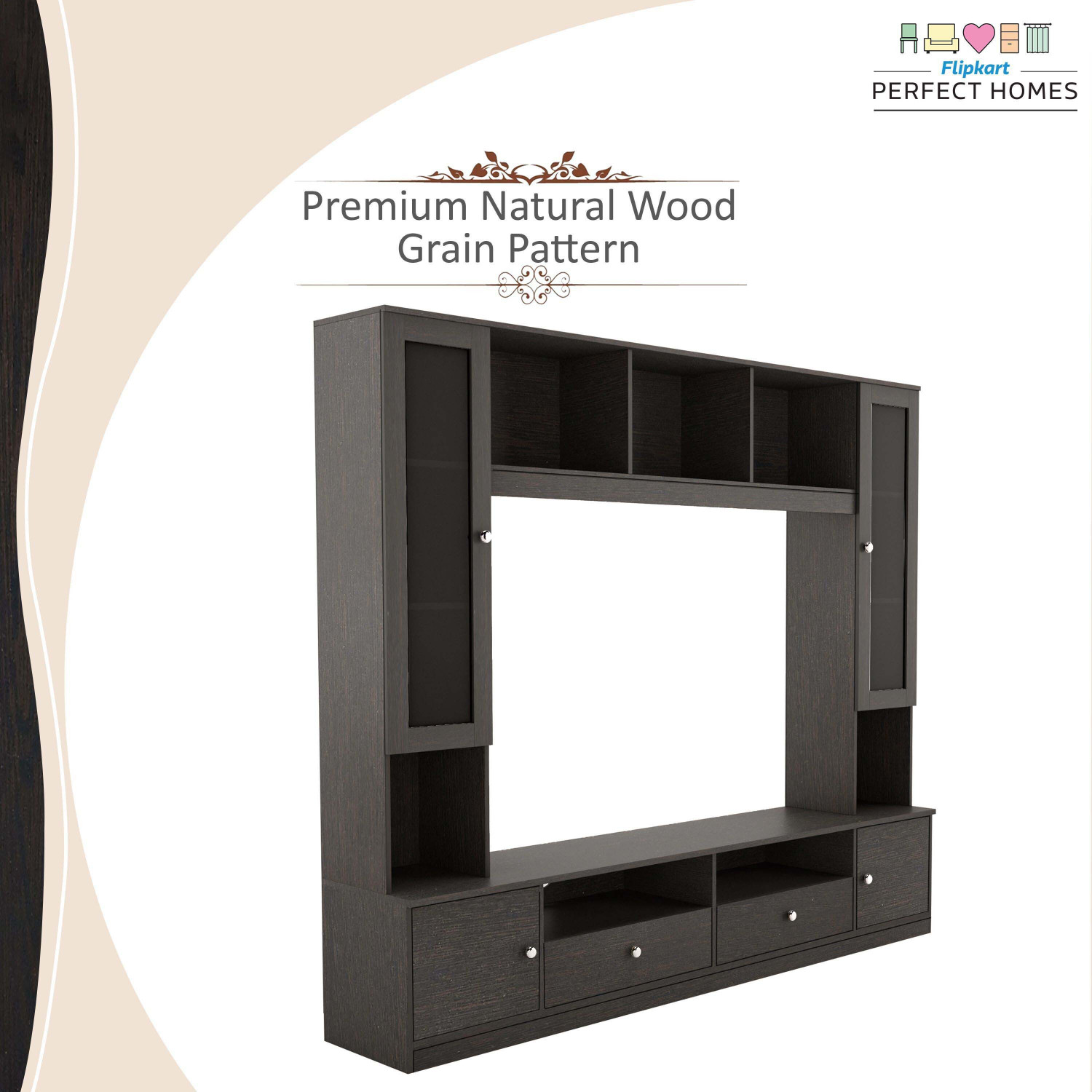 Image of Flipkart Perfect Homes Webster Engineered Wood TV Entertainment Unit