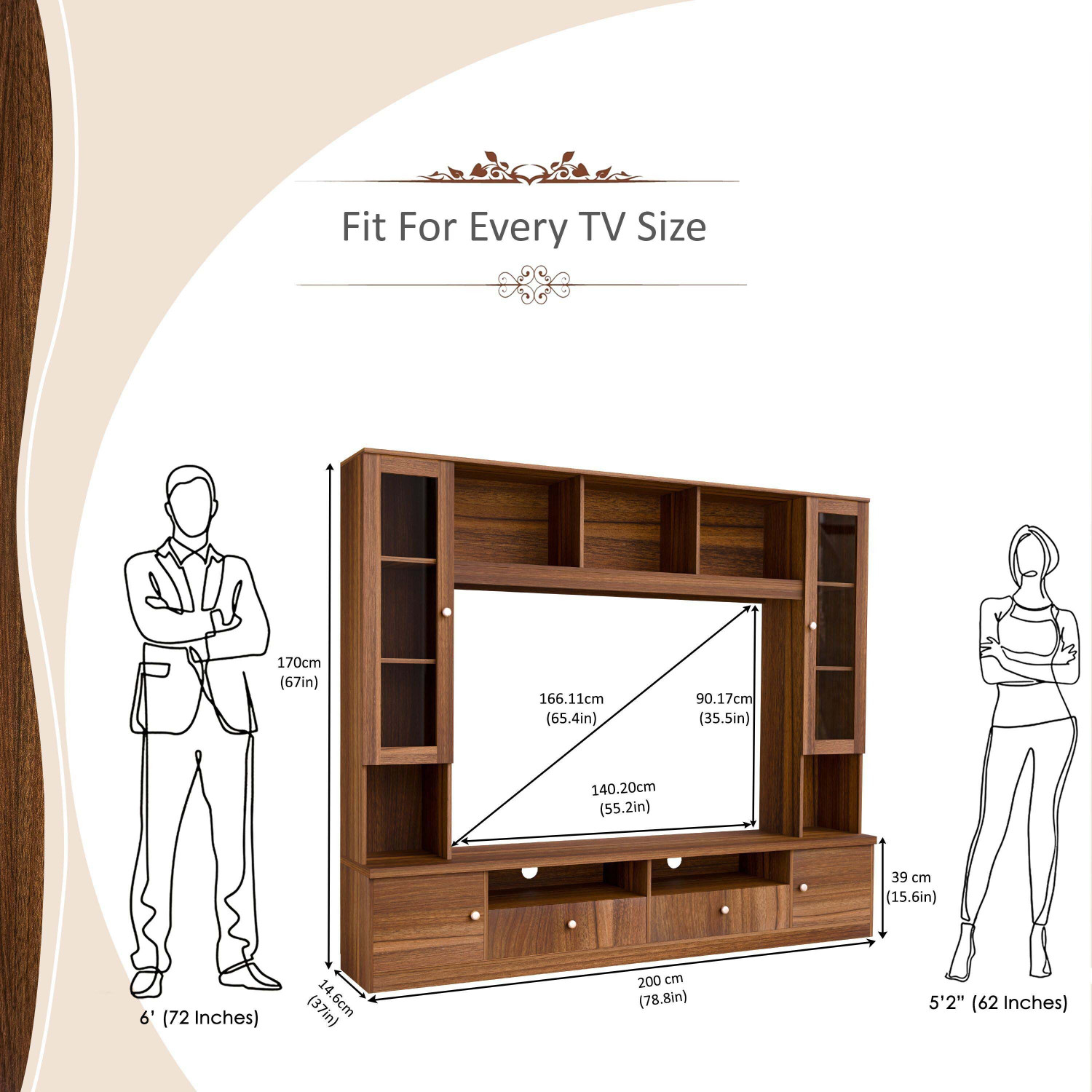 Image of Flipkart Perfect Homes Webster Engineered Wood TV Entertainment Unit