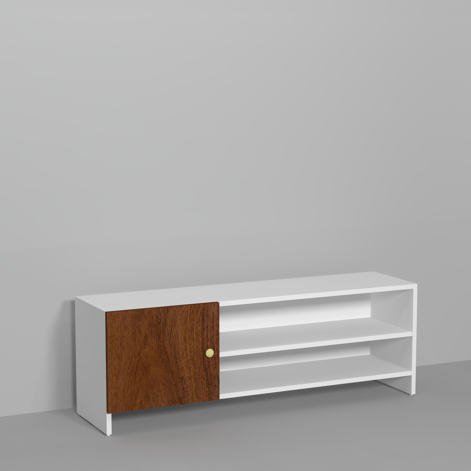 Image of Flipkart Perfect Homes Modern Engineered Wood TV Unit with Open & Closed Storage for Living Room Engineered Wood TV Entertainment Unit