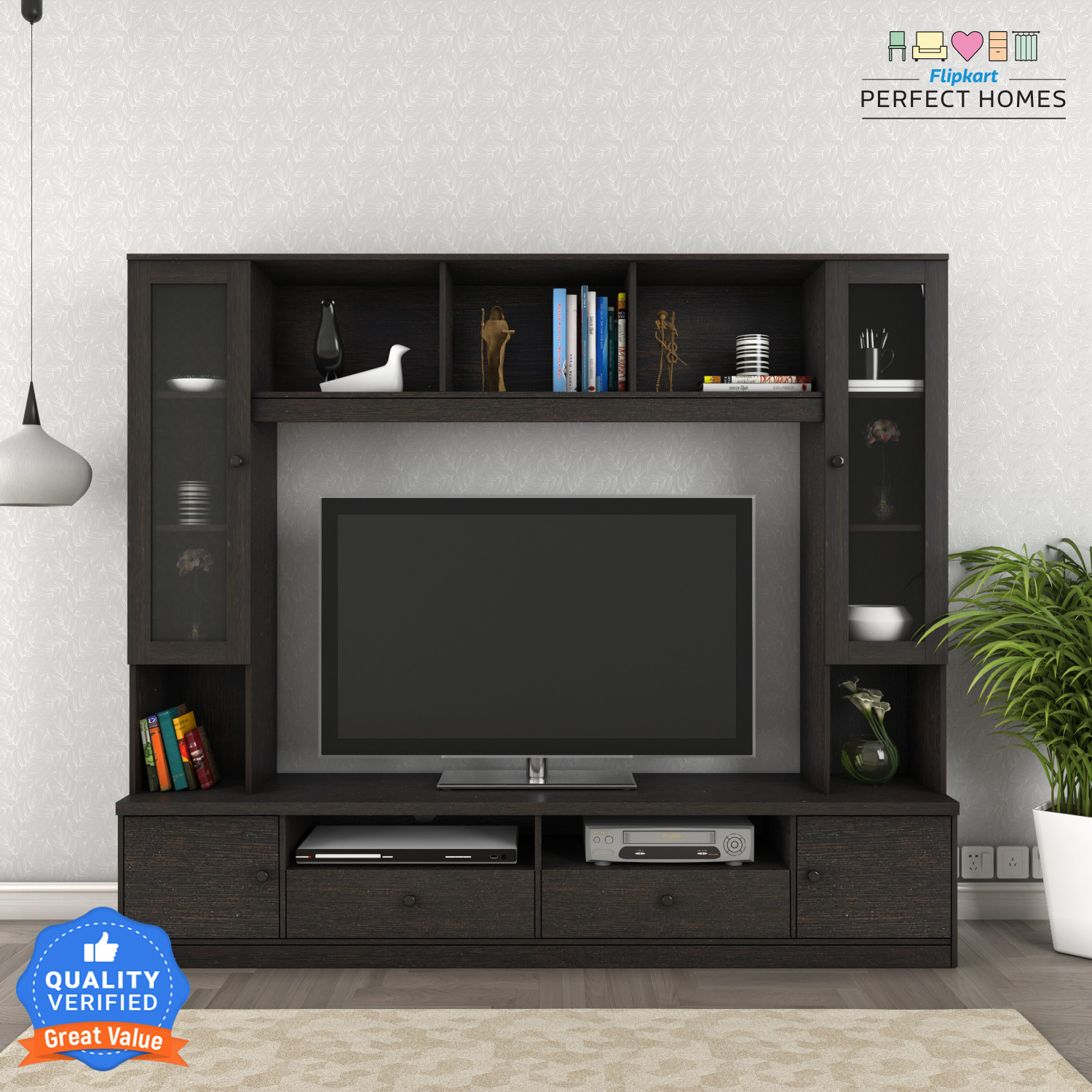 Image of Flipkart Perfect Homes Webster Engineered Wood TV Entertainment Unit