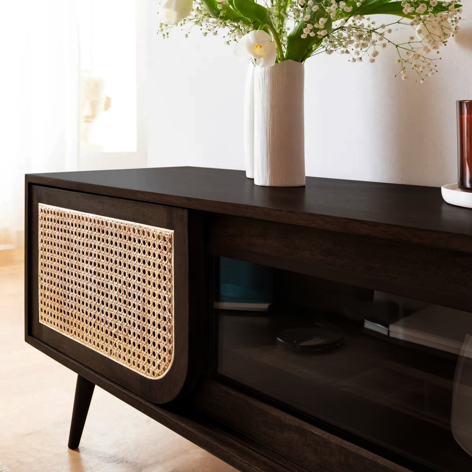 Image of THE ATTIC KL-2267W Solid Wood TV Entertainment Unit