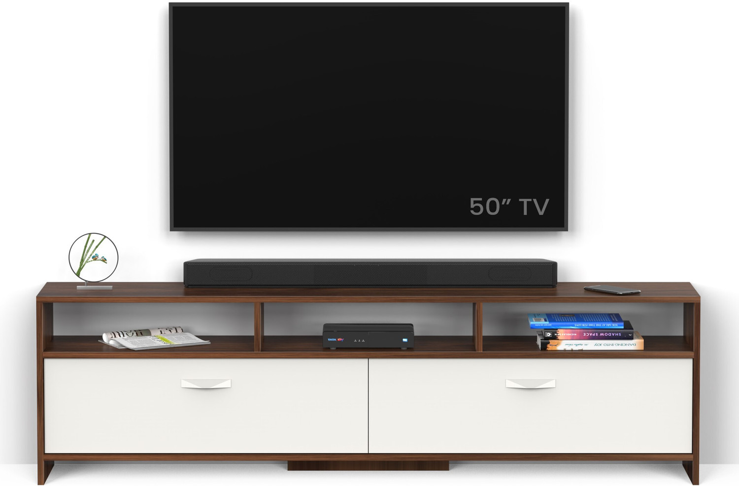 Image of BLUEWUD Engineered Wood TV Entertainment Unit