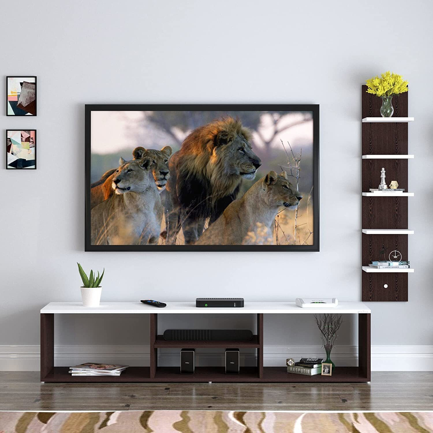 Image of ANIKAA TV Entertainment Unit / TV Cabinet / TV Stand Engineered Wood TV Entertainment Unit