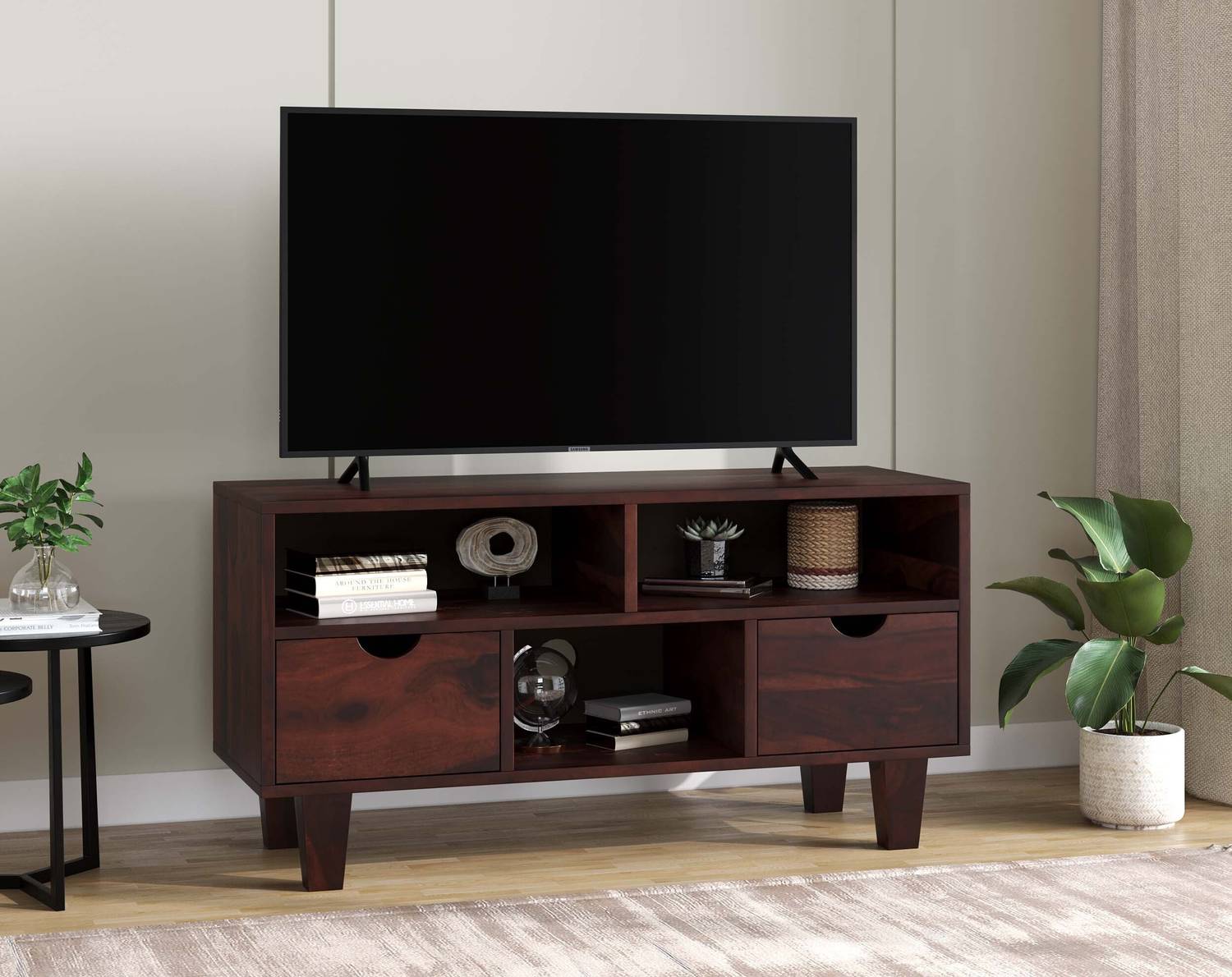 Allie Wood Rosewood ( Sheesham ) Solid Wood TV Entertainment Unit