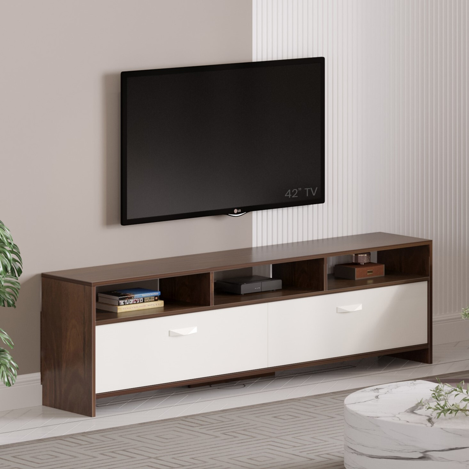 Image of BLUEWUD Engineered Wood TV Entertainment Unit
