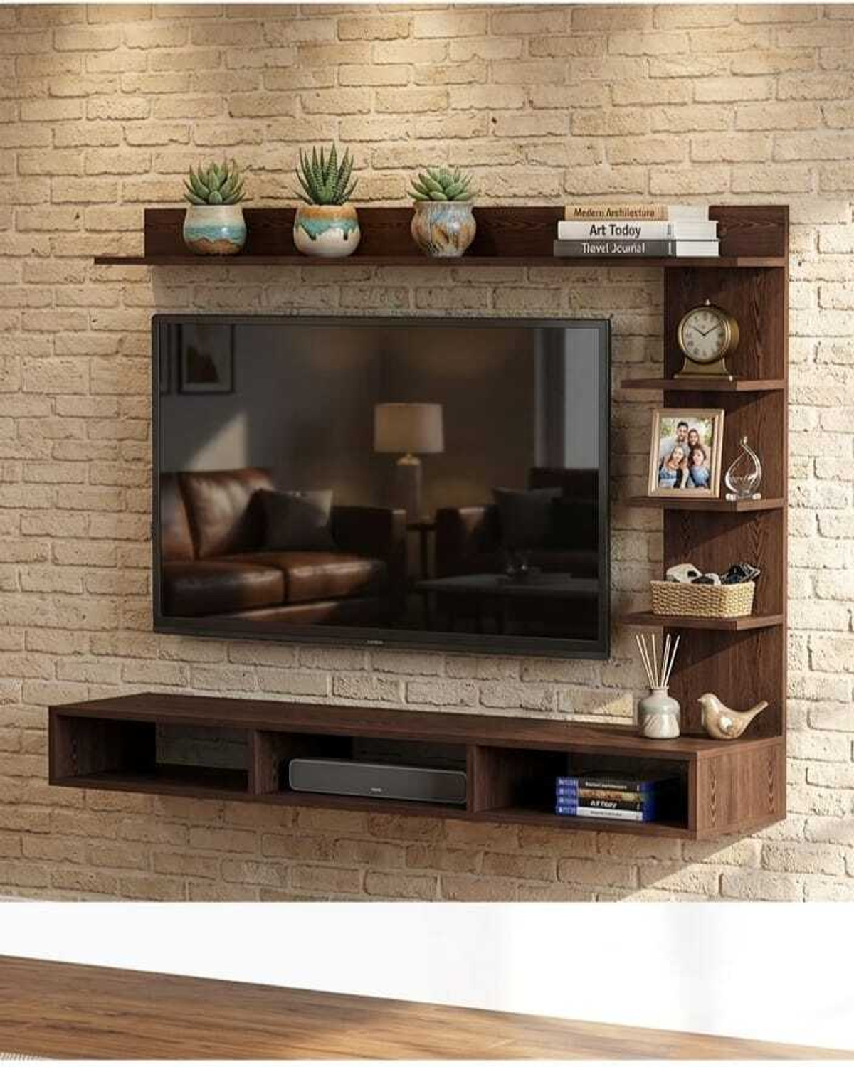 Image of MULTYBUY Solid Wood TV Entertainment Unit