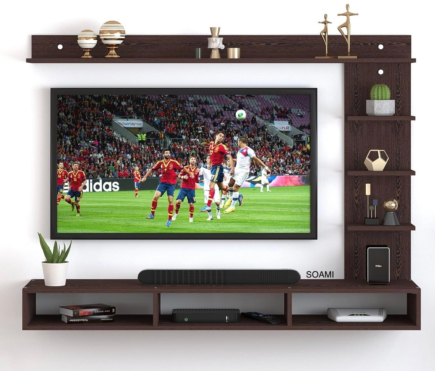 Image of YPG CRAFT TV CABINET UNIT TV ENTERTAINMENT UNIT 50 INCH TN /WHITE Engineered Wood TV Entertainment Unit