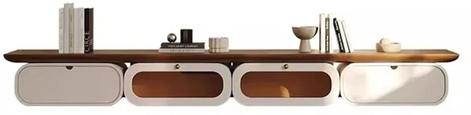 Image of NG Decor 86.61'' Media Console Solid Wood TV Entertainment Unit