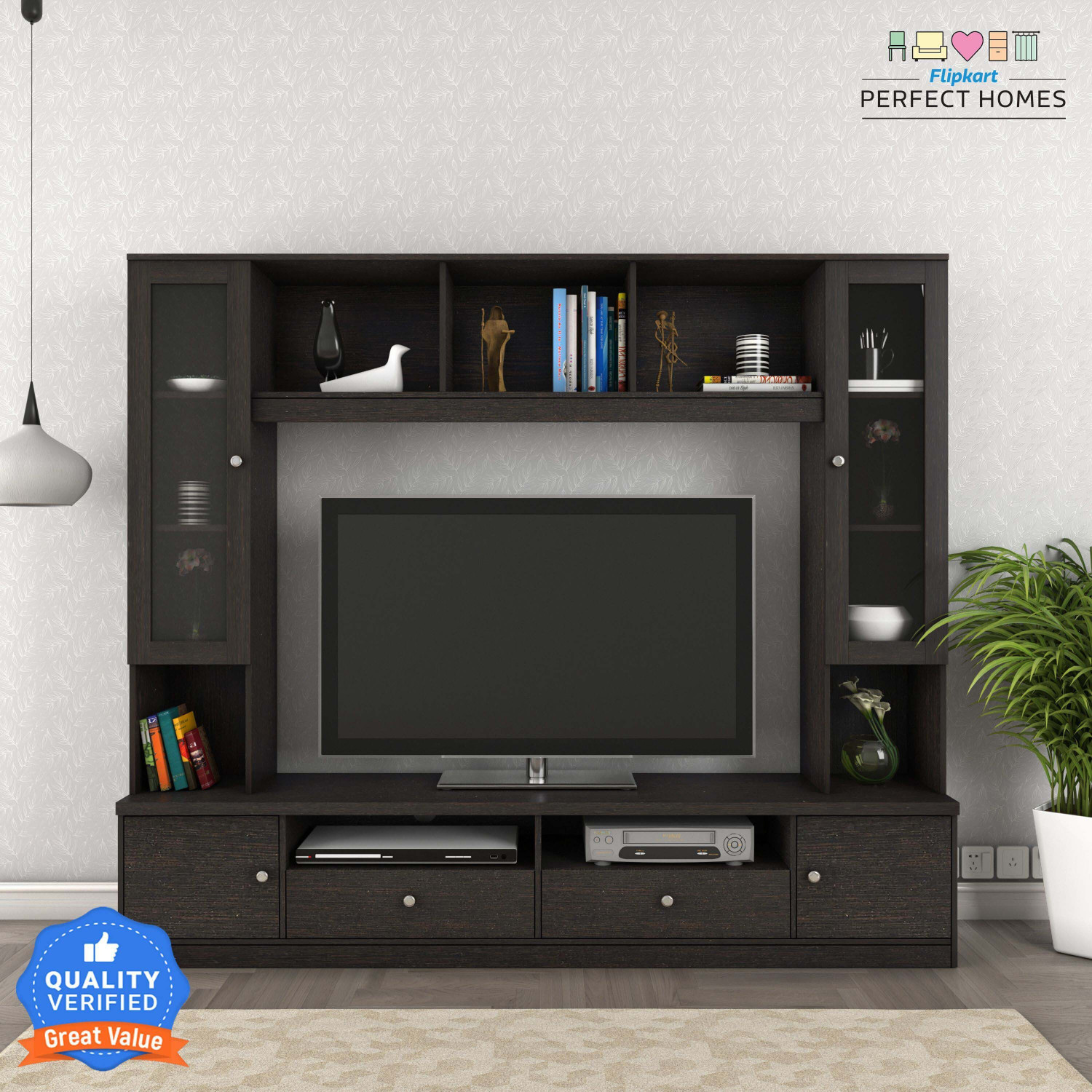 Image of Flipkart Perfect Homes Webster Engineered Wood TV Entertainment Unit