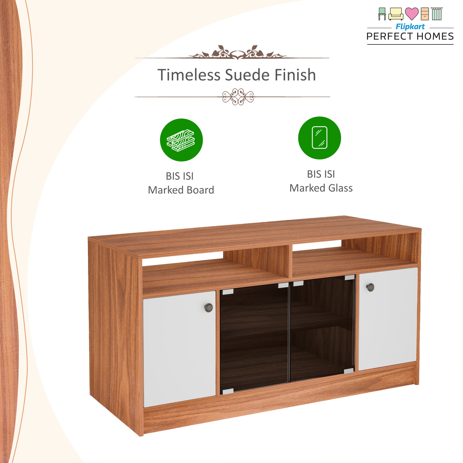 Image of Flipkart Perfect Homes Phonox Engineered Wood TV Entertainment Unit