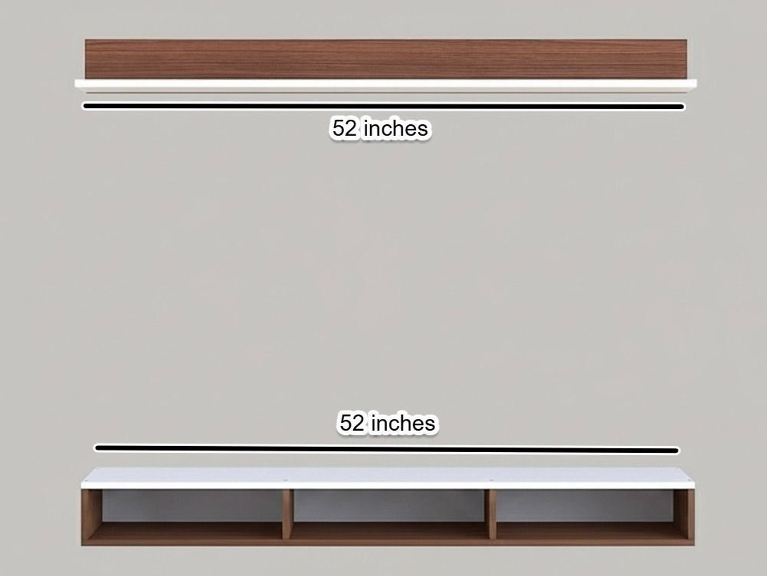 Image of DIY HOME Classic 52 inches tv panel, LCD Cabinet, TV Stand Wall, TV Panel, Wall Mounted Engineered Wood TV Entertainment Unit