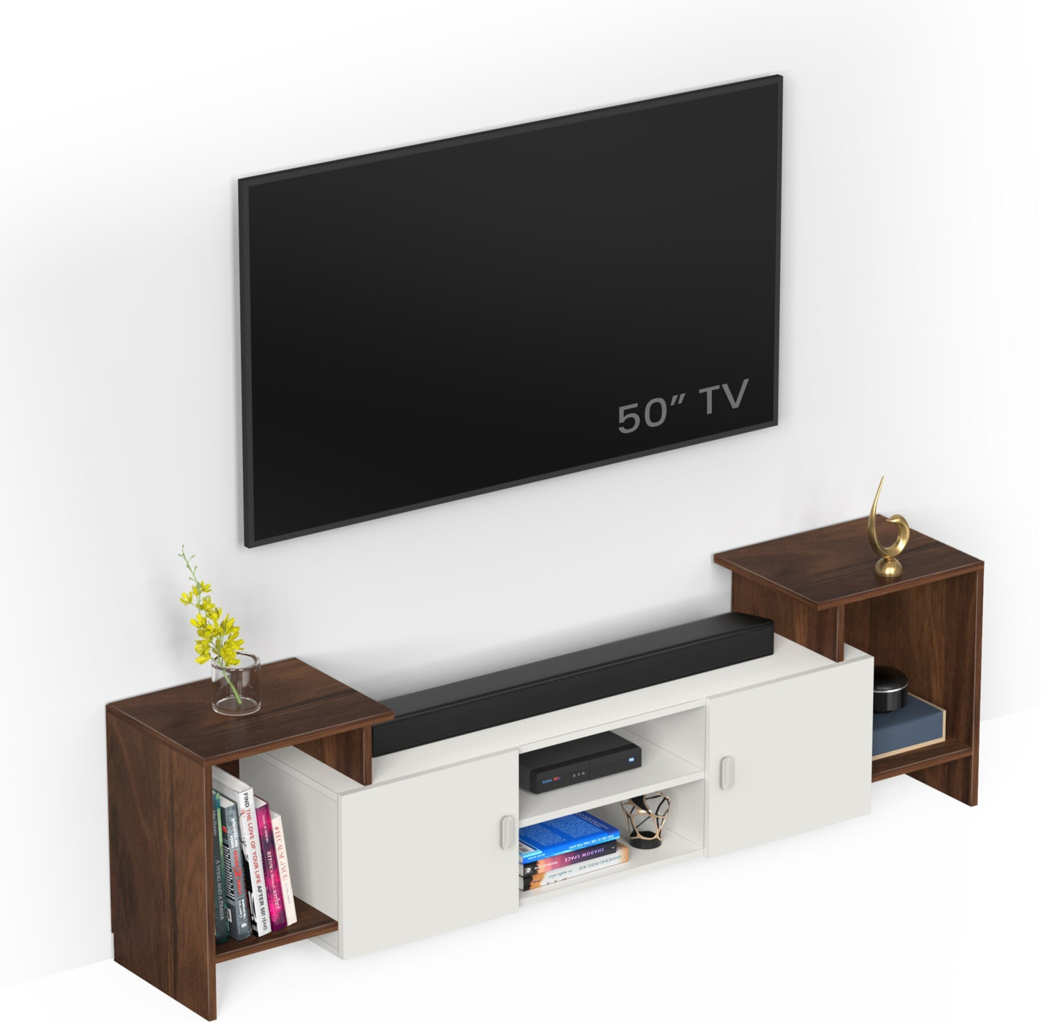Image of BLUEWUD Engineered Wood TV Entertainment Unit