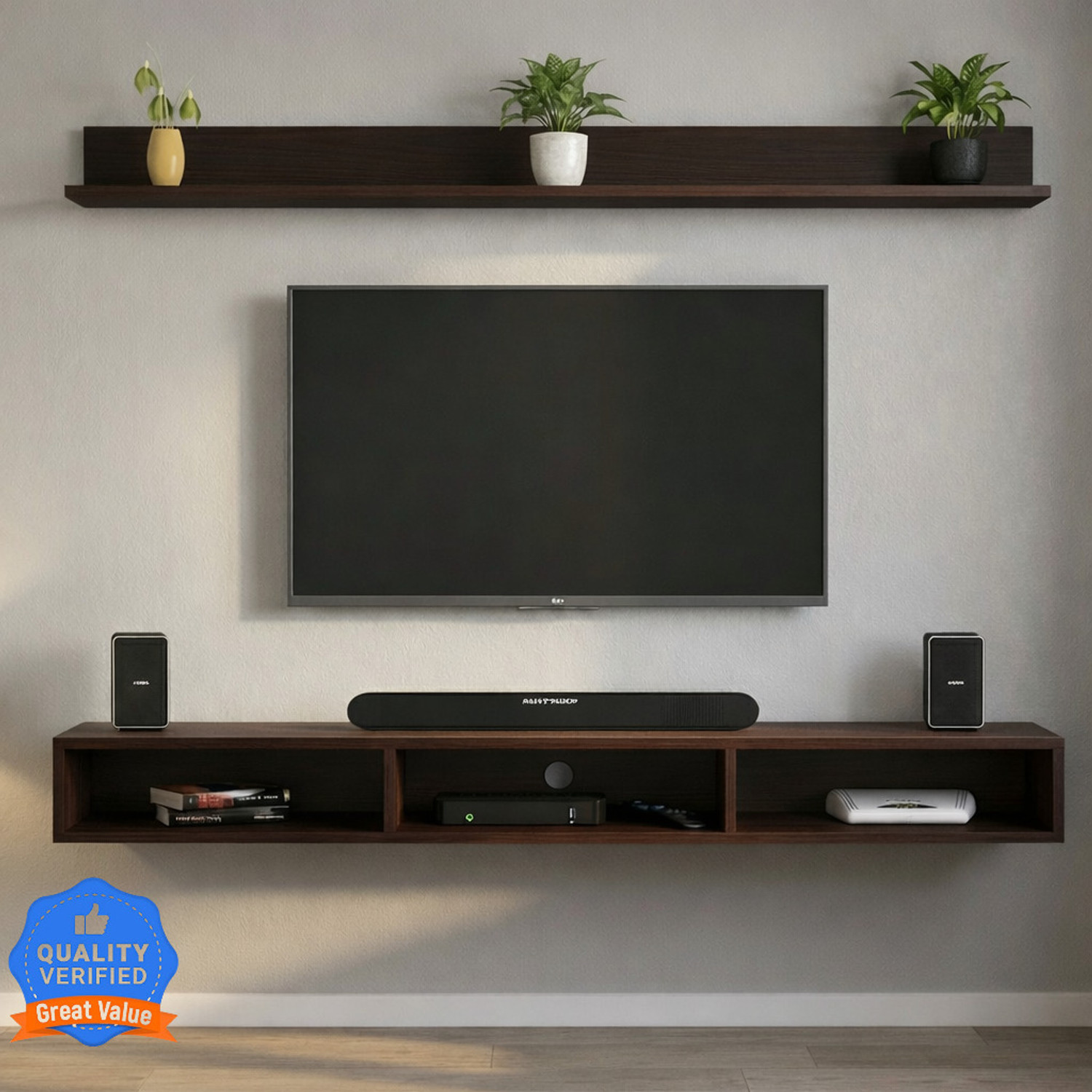 Image of DIY HOME SUPER 52 inch /TV Stand /TV Cabinet Engineered Wood TV Entertainment Unit